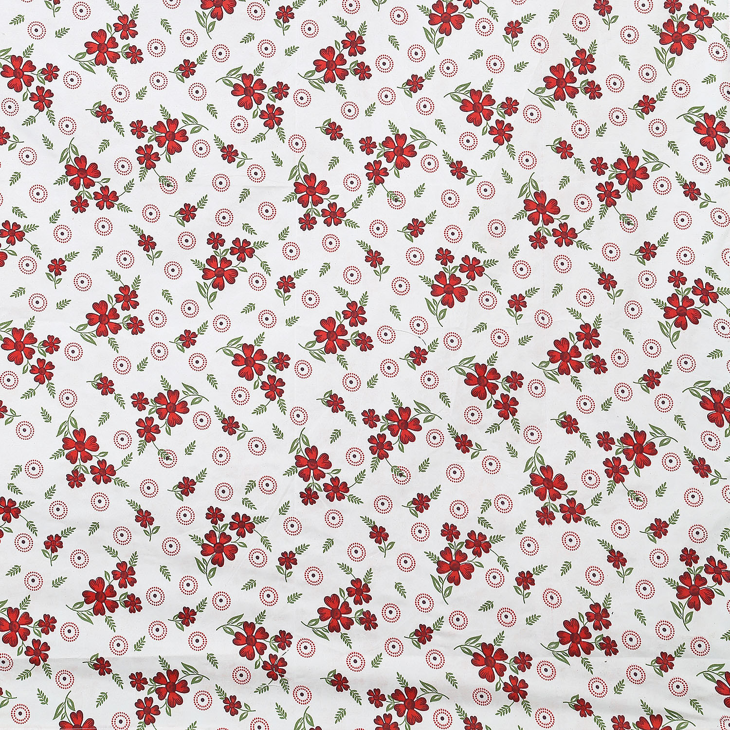 Kuber Industries Double Bedsheet with 2 Pillow Covers | 144 TC Glace Cotton Maroon Flower Print Bedsheet For Living Room | Bedroom | 90x100 Inch | Pink