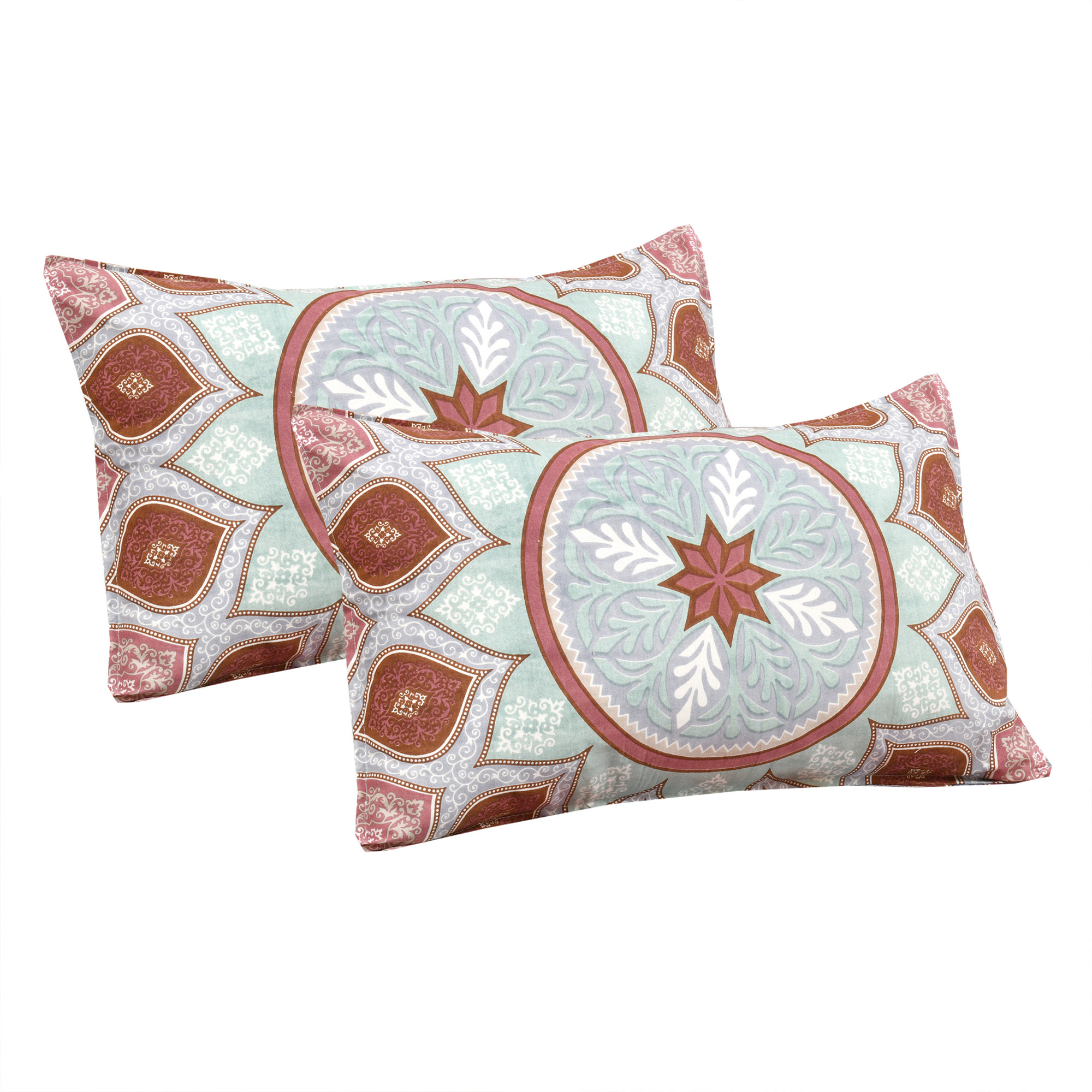 Kuber Industries Double Bedsheet with 2 Pillow Covers  160 TC Premium Cotton Bedsheet for Double Bed  Bedsheet for Living Room-Home  Hotels  Kaleen Leaf Flower  100x108 Inch  Maroon