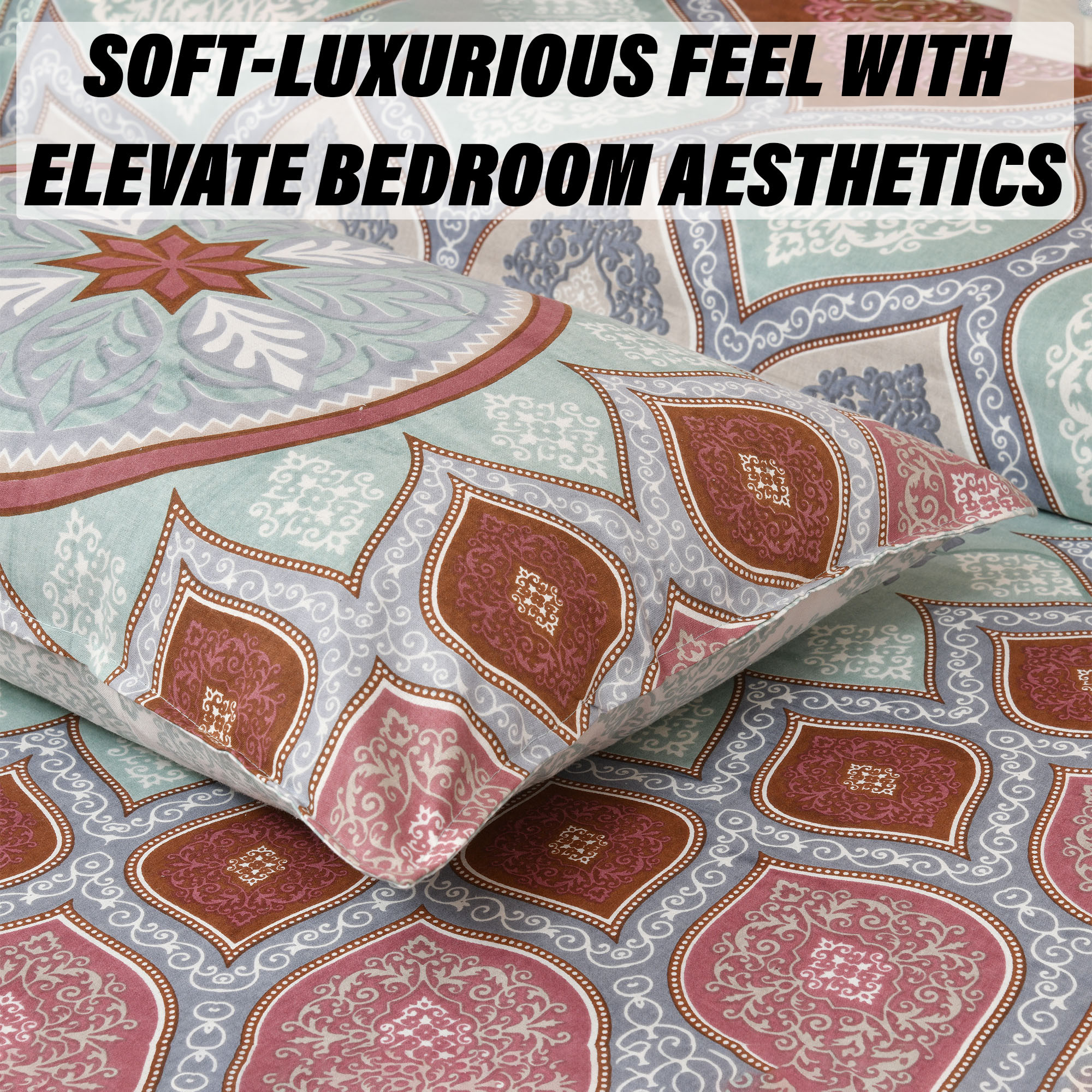 Kuber Industries Double Bedsheet with 2 Pillow Covers  160 TC Premium Cotton Bedsheet for Double Bed  Bedsheet for Living Room-Home  Hotels  Kaleen Leaf Flower  100x108 Inch  Maroon