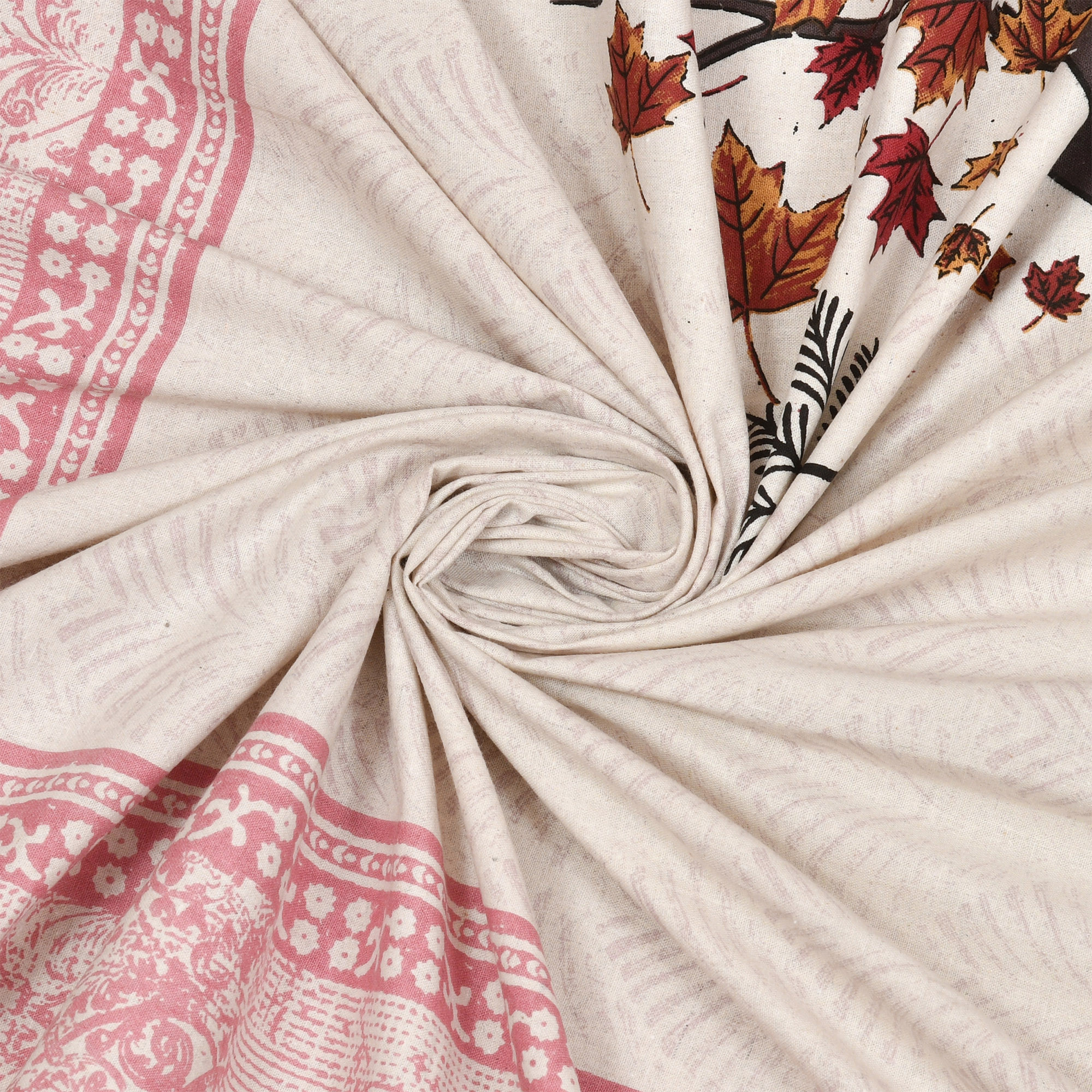 Kuber Industries Double Bedsheet with 2 Pillow Covers  160 TC Premium Cotton Bedsheet for Double Bed  Bedsheet for Living Room-Home  Hotels  Photo Frame Cycle  100x108 Inch  Pink