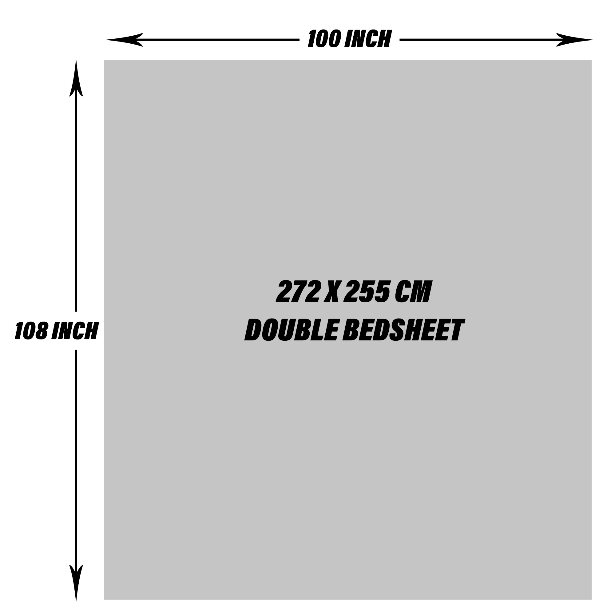 Kuber Industries Double Bedsheet with 2 Pillow Covers | 160 TC Premium Cotton Bedsheet for Double Bed | Bedsheet for Living Room-Home & Hotels | Rusty Plus Border | 100x108 Inch | Peach