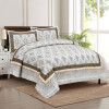 Kuber Industries Double Bedsheet with 2 Pillow Covers | 160 TC Premium Cotton Bedsheet for Double Bed | Bedsheet for Living Room-Home &amp; Hotels | Dezier Carpet Print | 90x108 Inch | Blue
