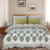 Kuber Industries Double Bedsheet with 2 Pillow Covers | 186 TC Premium Cotton Bedsheet for Double Bed | Bedsheet for Living Room-Home &amp; Hotels | Embroidery Elephant | 100x108 Inch | Gray
