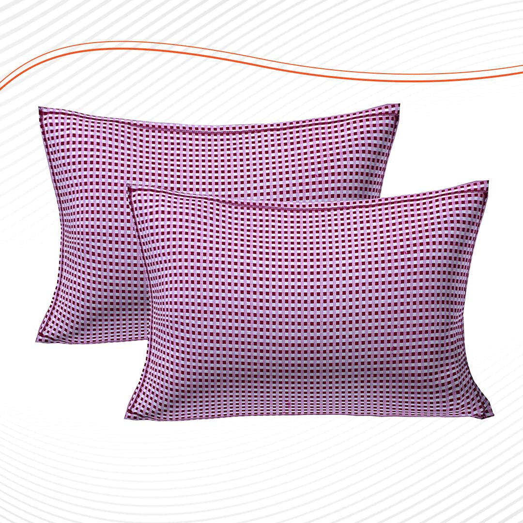 Kuber Industries Double Bedsheet(228 * 254 cm)|Cotton 120 TC Luxury Printed Soft & Lightweight Bedsheet for Double Bed with 2 Pillow Covers (Pink & White)