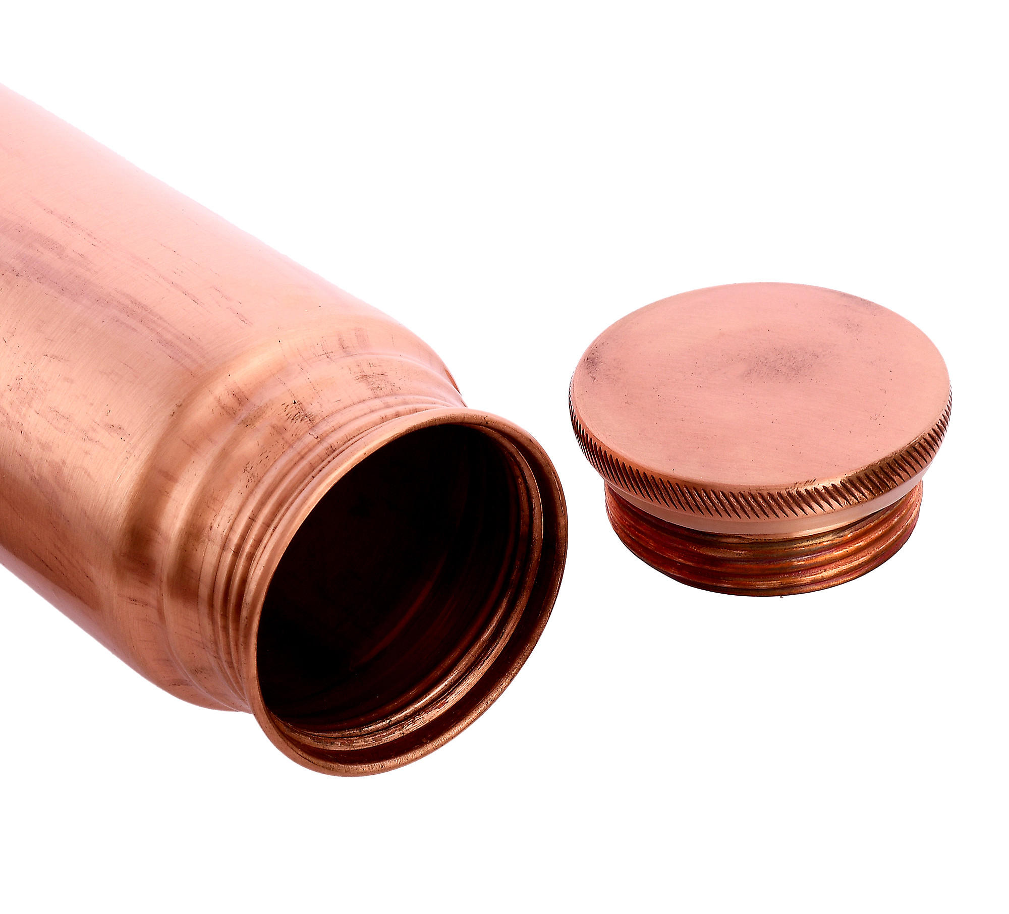 Kuber Industries Dove Pure Copper Water Bottle,1Ltr (Brown)-KUBMRT11571