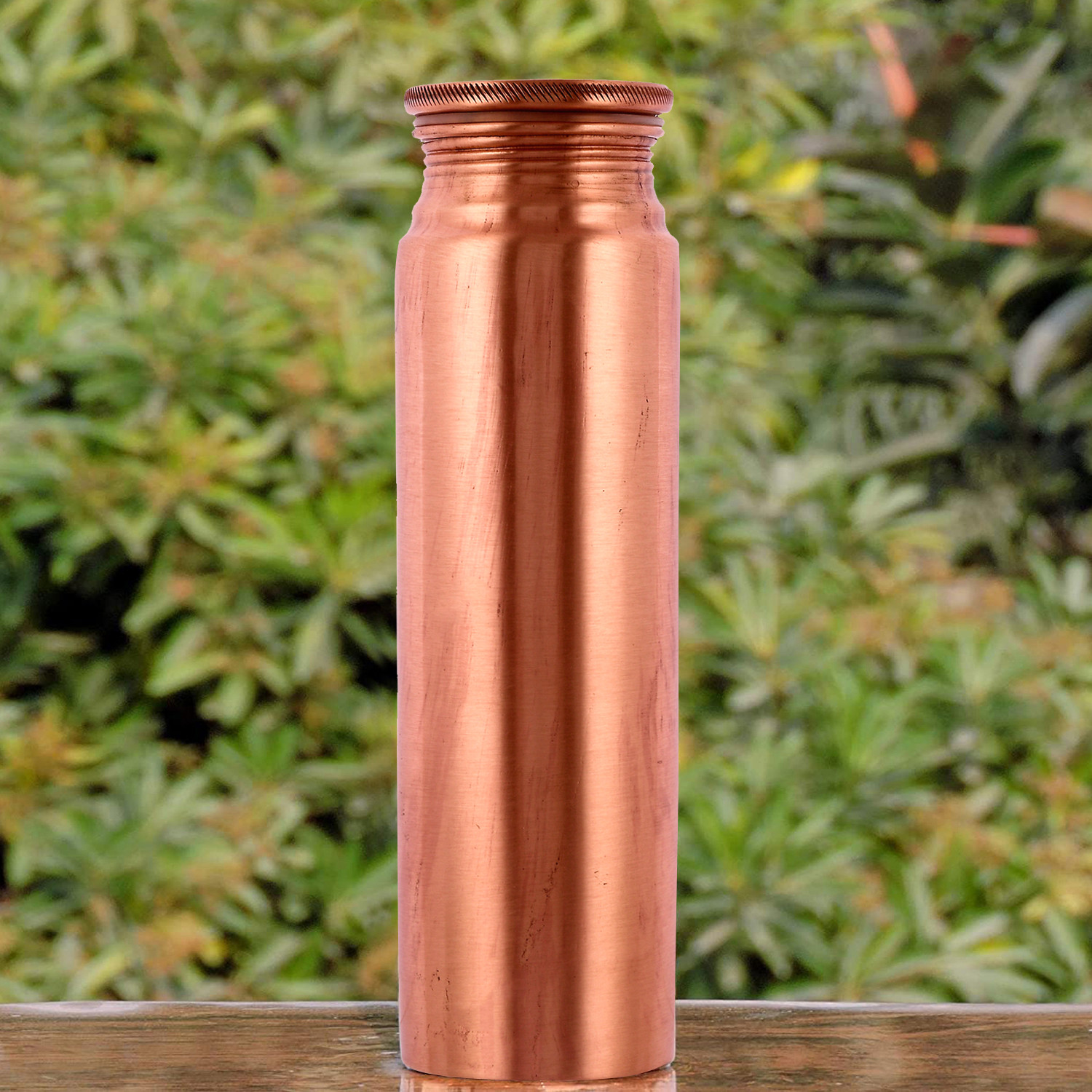 Kuber Industries Dove Pure Copper Water Bottle,1Ltr (Brown)-KUBMRT11571