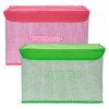 Kuber Industries Drawer Storage Box | Foldable Dhakkan Storage Box | Non-Woven Clothes Organizer For Toys | Storage Box with Handle | Large | Pack of 2 | Green &amp; Pink