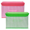 Kuber Industries Drawer Storage Box | Foldable Dhakkan Storage Box | Non-Woven Clothes Organizer For Toys | Storage Box with Handle | Large | Pack of 2 | Green &amp; Pink