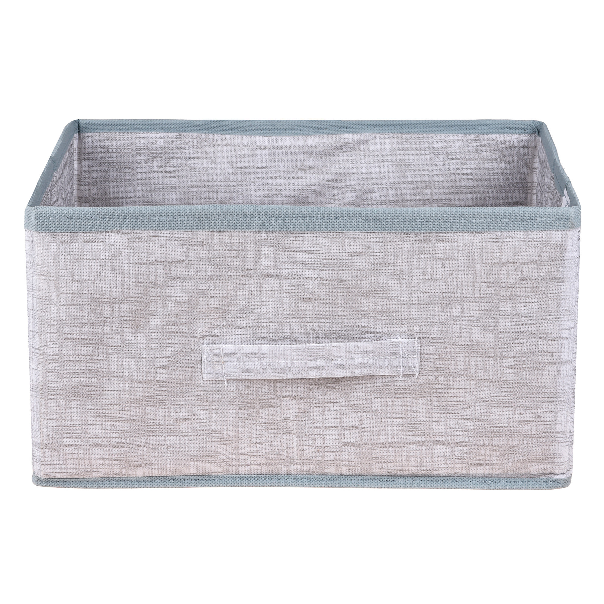 Kuber Industries Drawer Storage Box  Storage Bin for Clothes  Wardrobe Organizer for Books  Closet Box with Handle  Non-Woven Storage Box  Jute Printed Storage Box  Gray