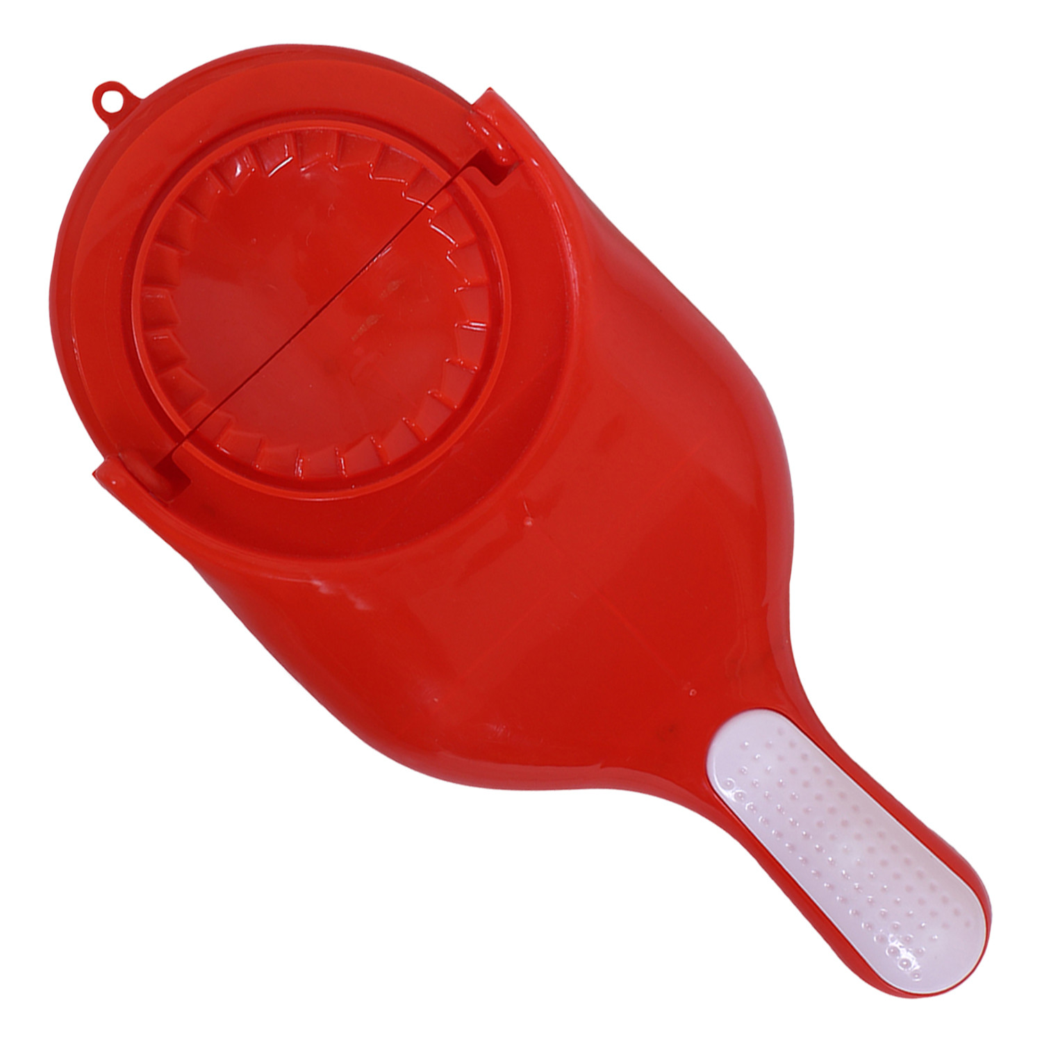 Kuber Industries Dumpling Maker | Plastic 2 in 1 Kitchen Dumpling Making Tool | Momos Maker Machine | Gujiya Maker | Manual Dumpling Maker | Red