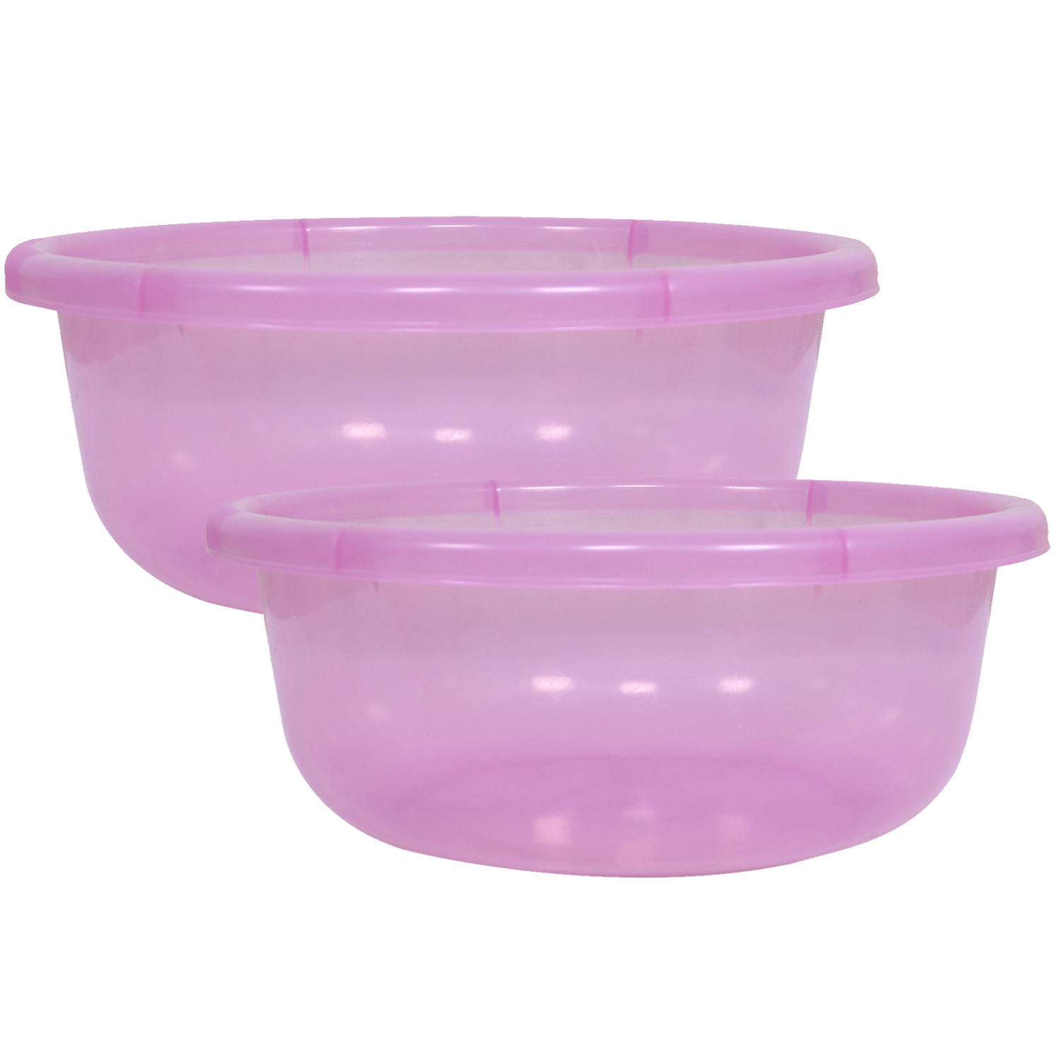 Kuber Industries Durable Deep Bath Tub|Versatile Short Livestock Feeding Pan|Unbreakable Plastic Utility Gaint Basin for Baby Bathing,Washing Clothes,26 Litre (Pink)