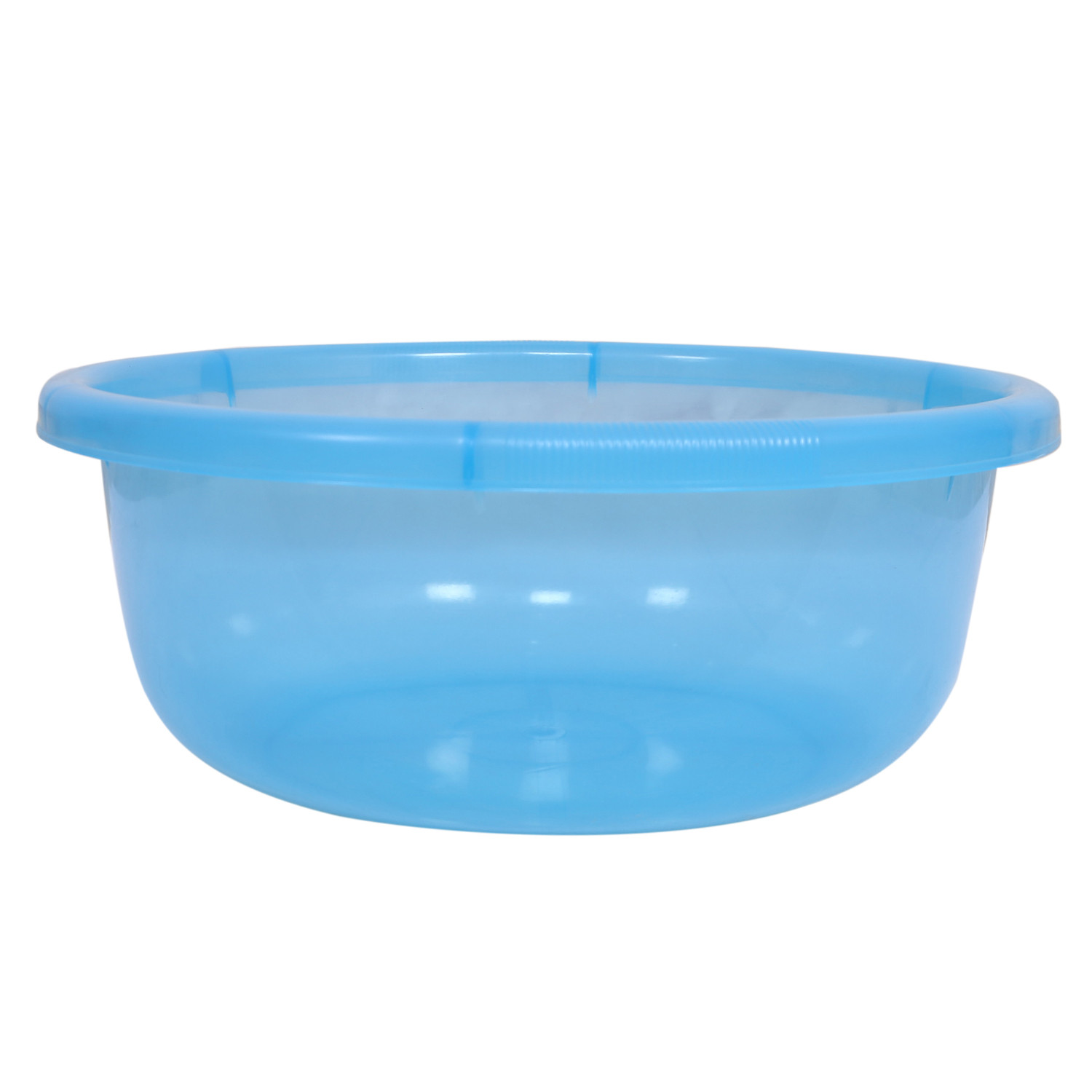 Kuber Industries Durable Deep Bath Tub|Versatile Short Livestock Feeding Pan|Unbreakable Plastic Utility Gaint Basin for Baby Bathing,Washing Clothes,26 Litre (Sky Blue)