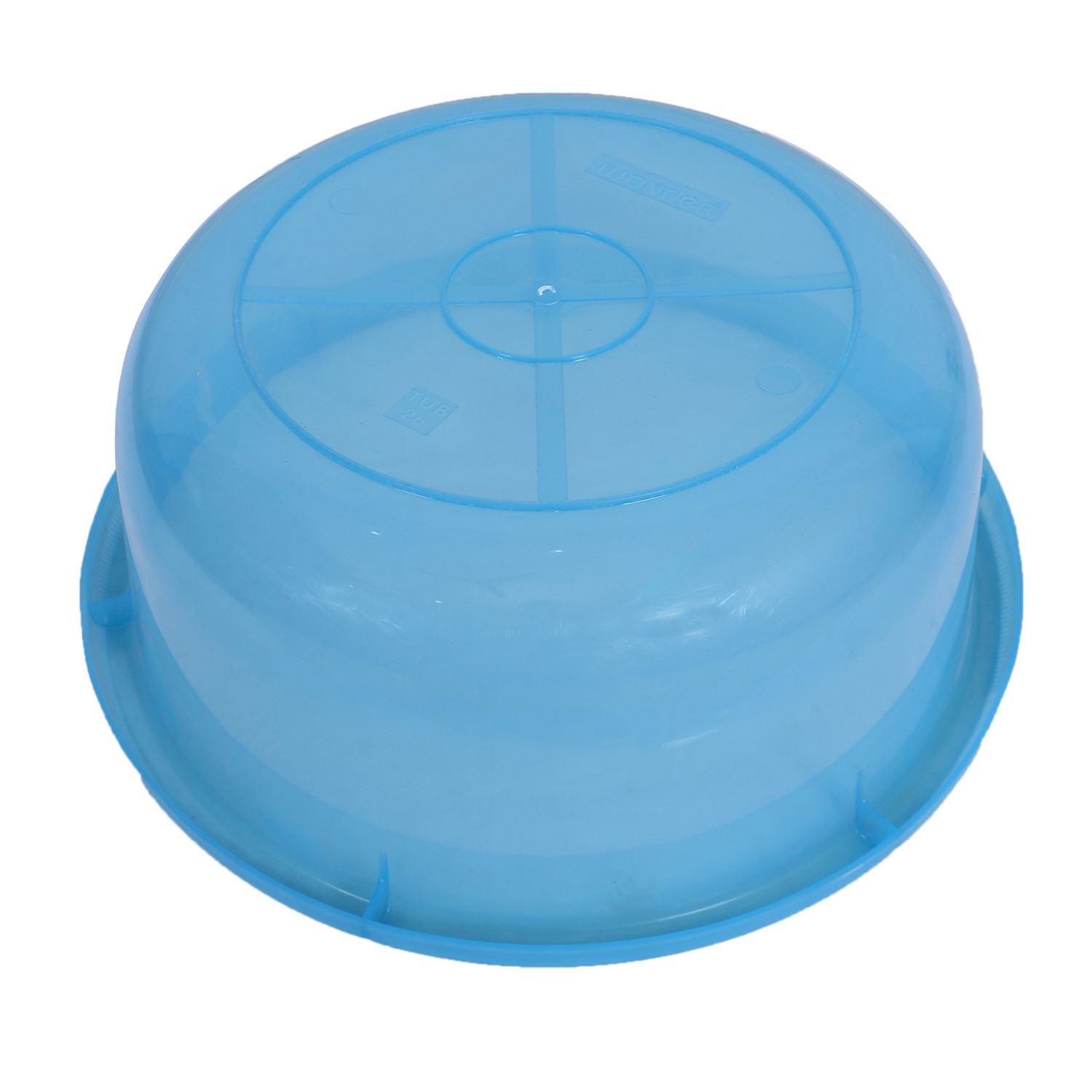Kuber Industries Durable Deep Bath Tub|Versatile Short Livestock Feeding Pan|Unbreakable Plastic Utility Gaint Basin for Baby Bathing,Washing Clothes,26 Litre (Sky Blue)