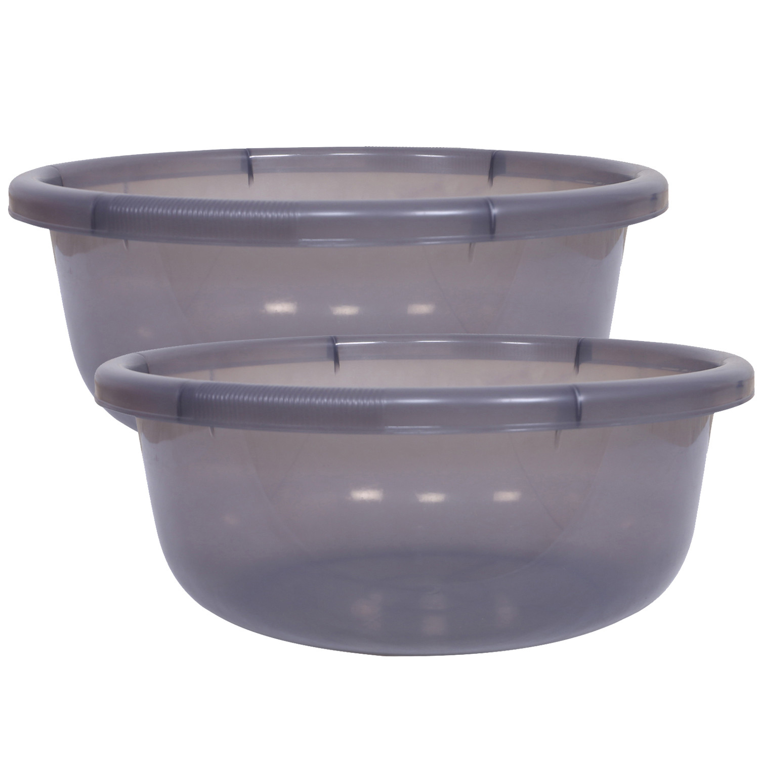 Kuber Industries Durable Deep Bath Tub|Versatile Short Livestock Feeding Pan|Unbreakable Plastic Utility Gaint Basin for Baby Bathing,Washing Clothes,26 Litre (Black)