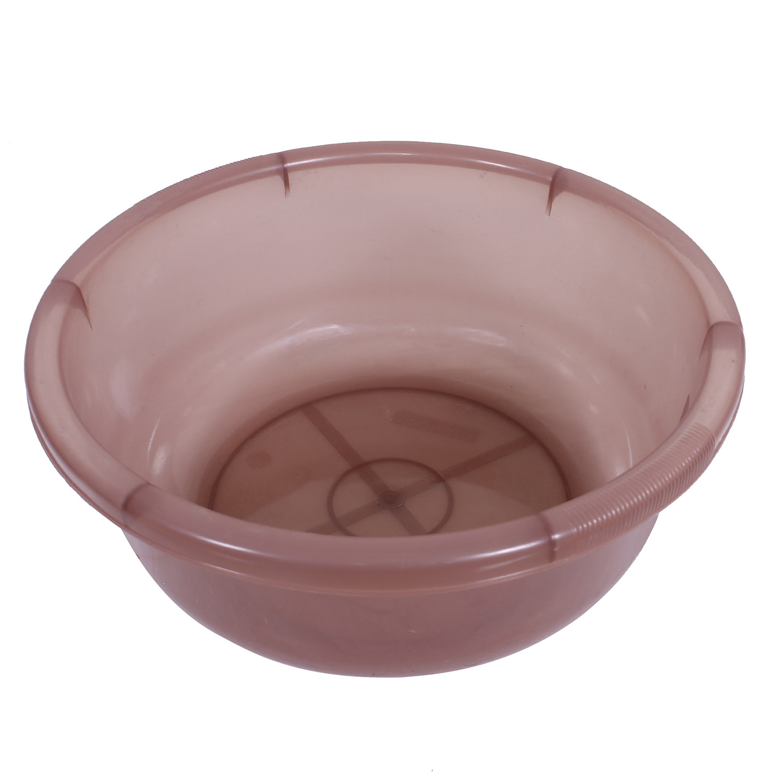Kuber Industries Durable Deep Bath Tub|Versatile Short Livestock Feeding Pan|Unbreakable Plastic Utility Gaint Basin for Baby Bathing,Washing Clothes,26 Litre,Pack of 2 (Brown & Sky Blue)