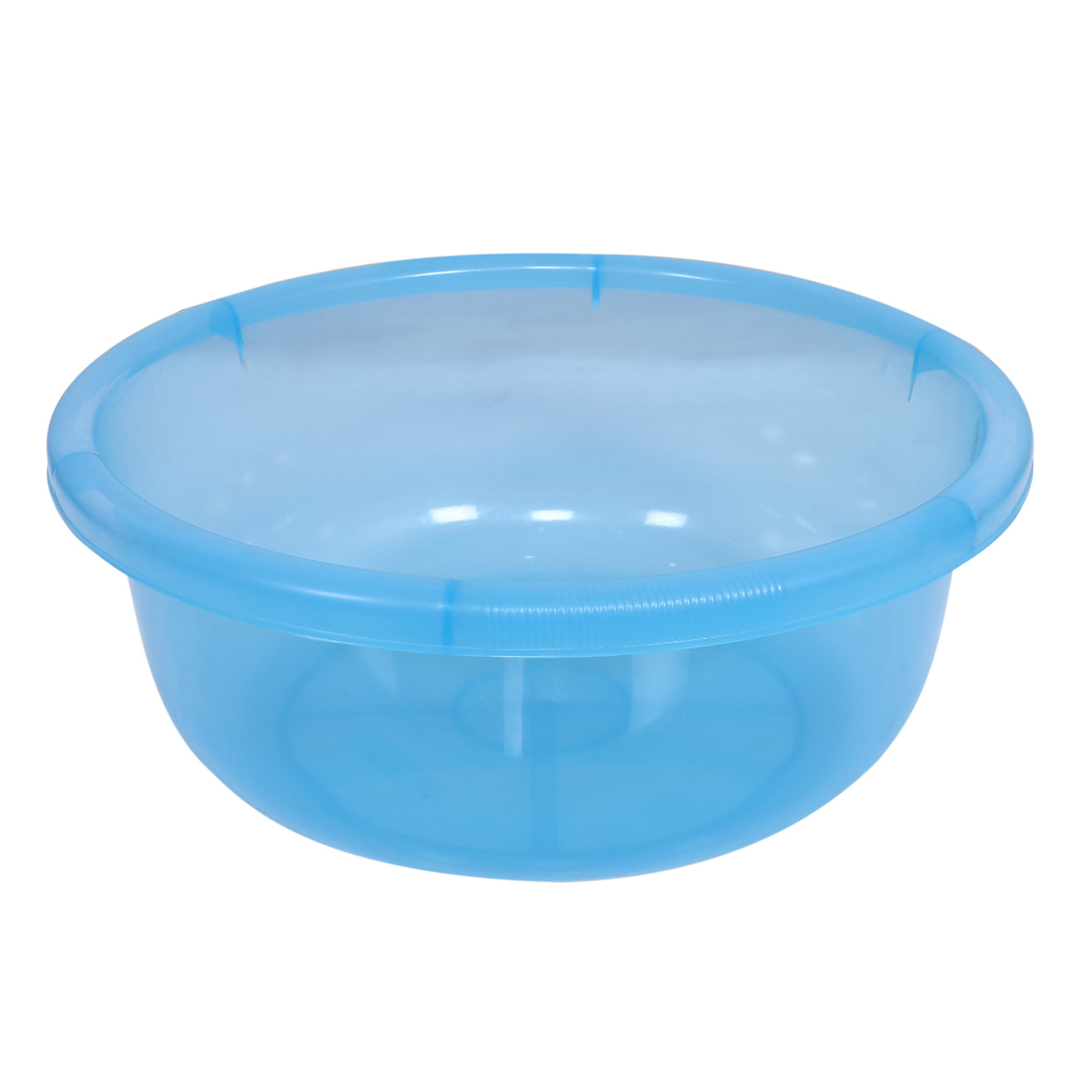 Kuber Industries Durable Deep Bath Tub|Versatile Short Livestock Feeding Pan|Unbreakable Plastic Utility Gaint Basin for Baby Bathing,Washing Clothes,26 Litre,Pack of 2 (Sky Blue & Pink)