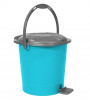 Kuber Industries Durable Plastic Pedal Dustbin|Waste Bin|Trash Can For Kitchen &amp; Home With Handle,10 Litre (Sky Blue)