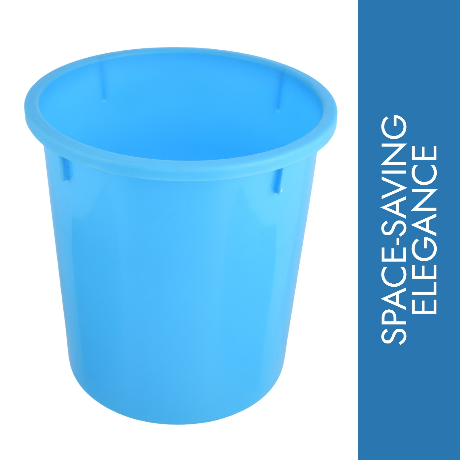 Kuber Industries Dustbin  Open Dustbin  Plastic Garbage Dustbin  Dustbin for Kitchen  Dustbin for Bathroom  Office Dustbin  Plain Sada Dustbin  5 LTR  Light Blue