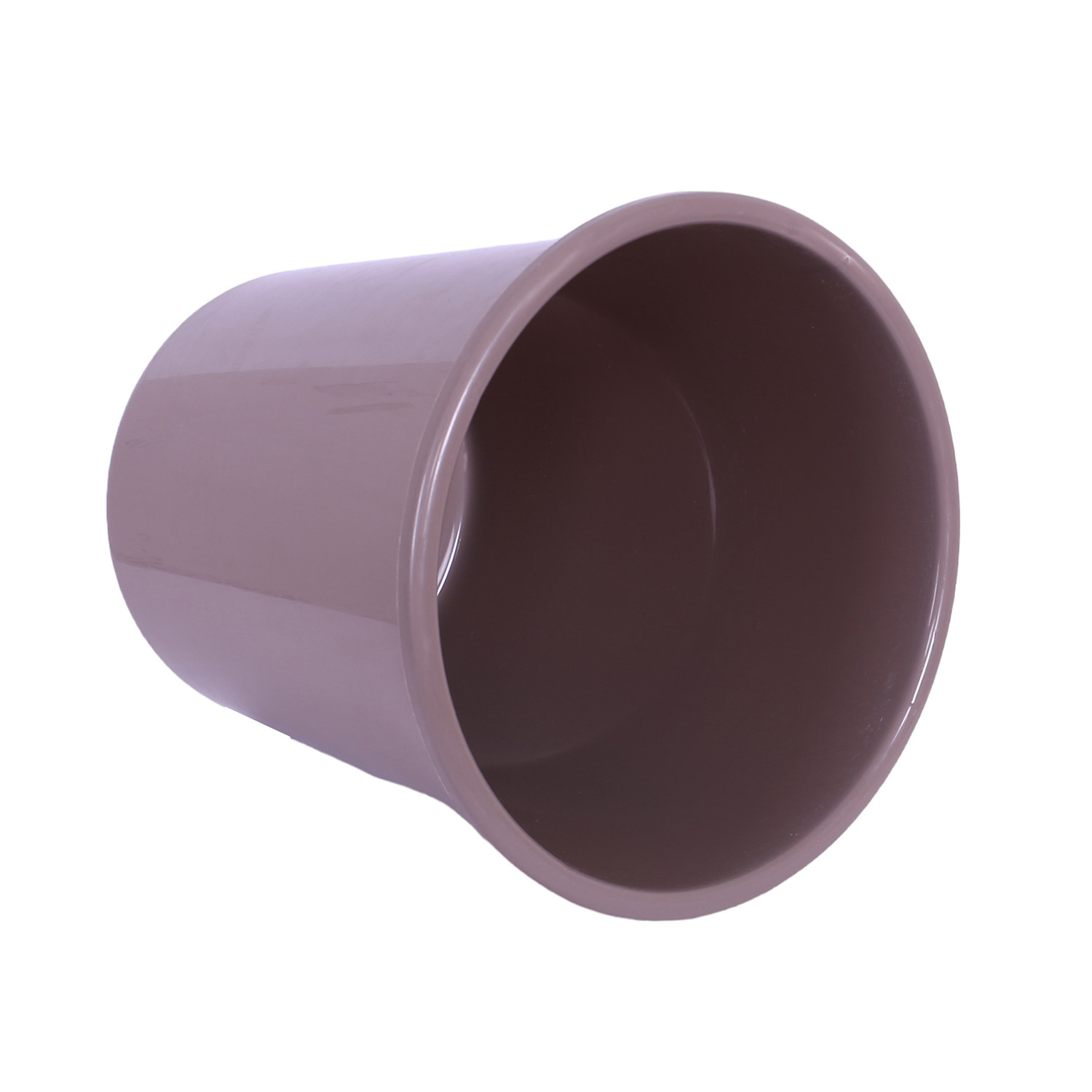 Kuber Industries Dustbin  Open Dustbin  Plastic Garbage Dustbin  Dustbin For Kitchen  Dustbin For Bathroom  Office Dustbin  Plain Sada Dustbin  13 LTR  Brown