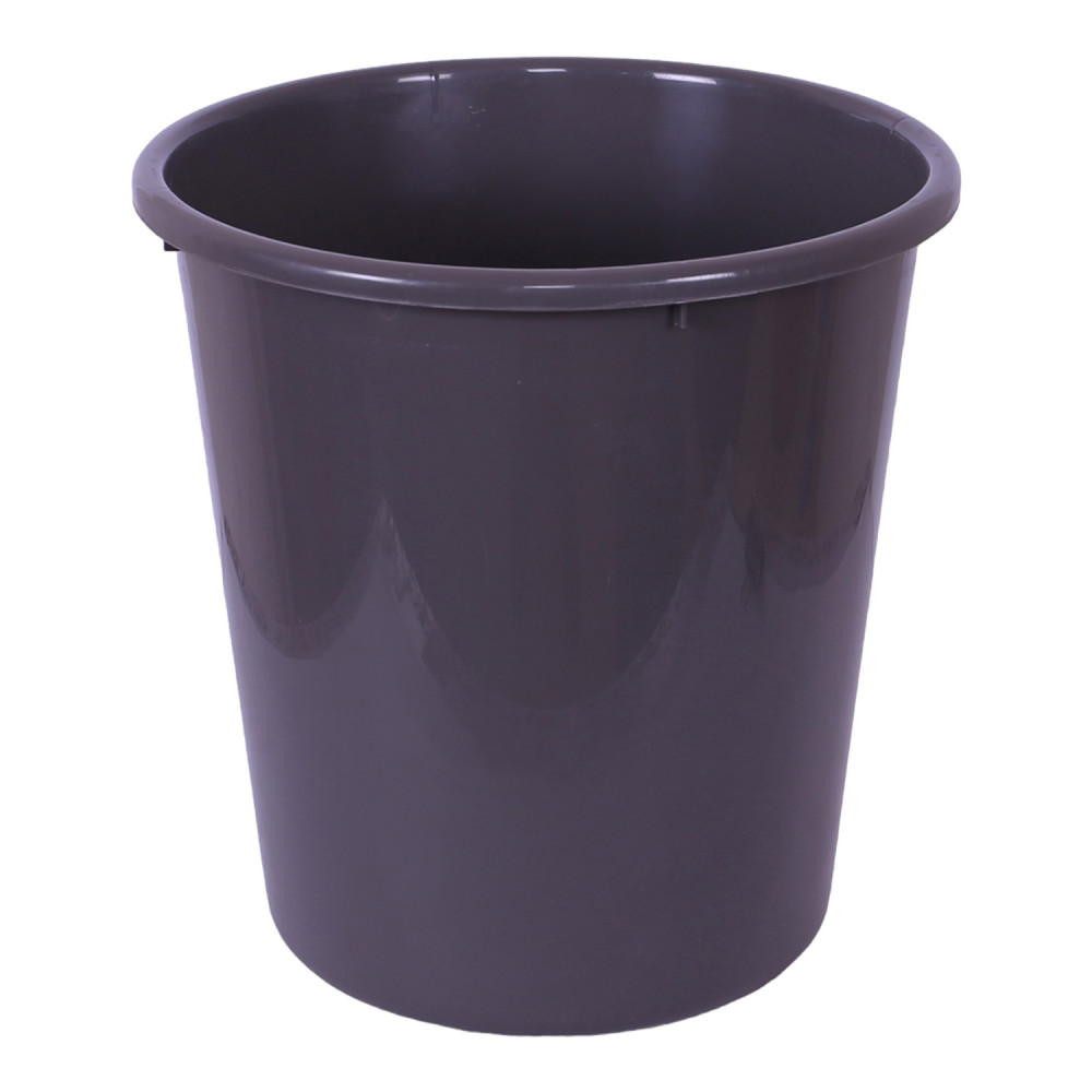 Kuber Industries Dustbin | Open Dustbin | Plastic Garbage Dustbin | Dustbin For Kitchen | Dustbin For Bathroom | Office Dustbin | Plain Sada Dustbin | 7 LTR | 066 | Gray