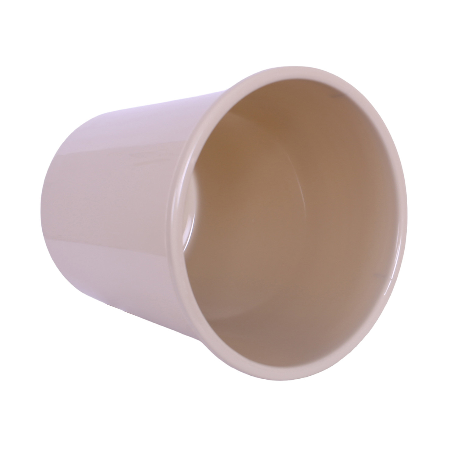 Kuber Industries Dustbin | Open Dustbin | Plastic Garbage Dustbin | Dustbin For Kitchen | Dustbin For Bathroom | Office Dustbin | Plain Sada Dustbin | 7 LTR | 066 | Beige