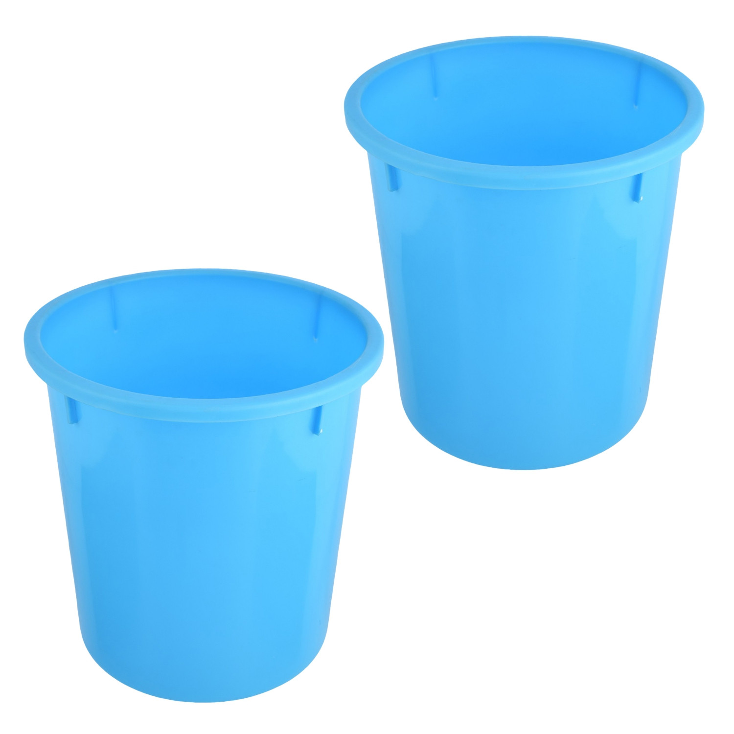Kuber Industries Dustbin | Open Dustbin | Plastic Garbage Dustbin | Dustbin for Kitchen | Dustbin for Bathroom | Office Dustbin | Plain Sada Dustbin | 5 LTR | Light Blue