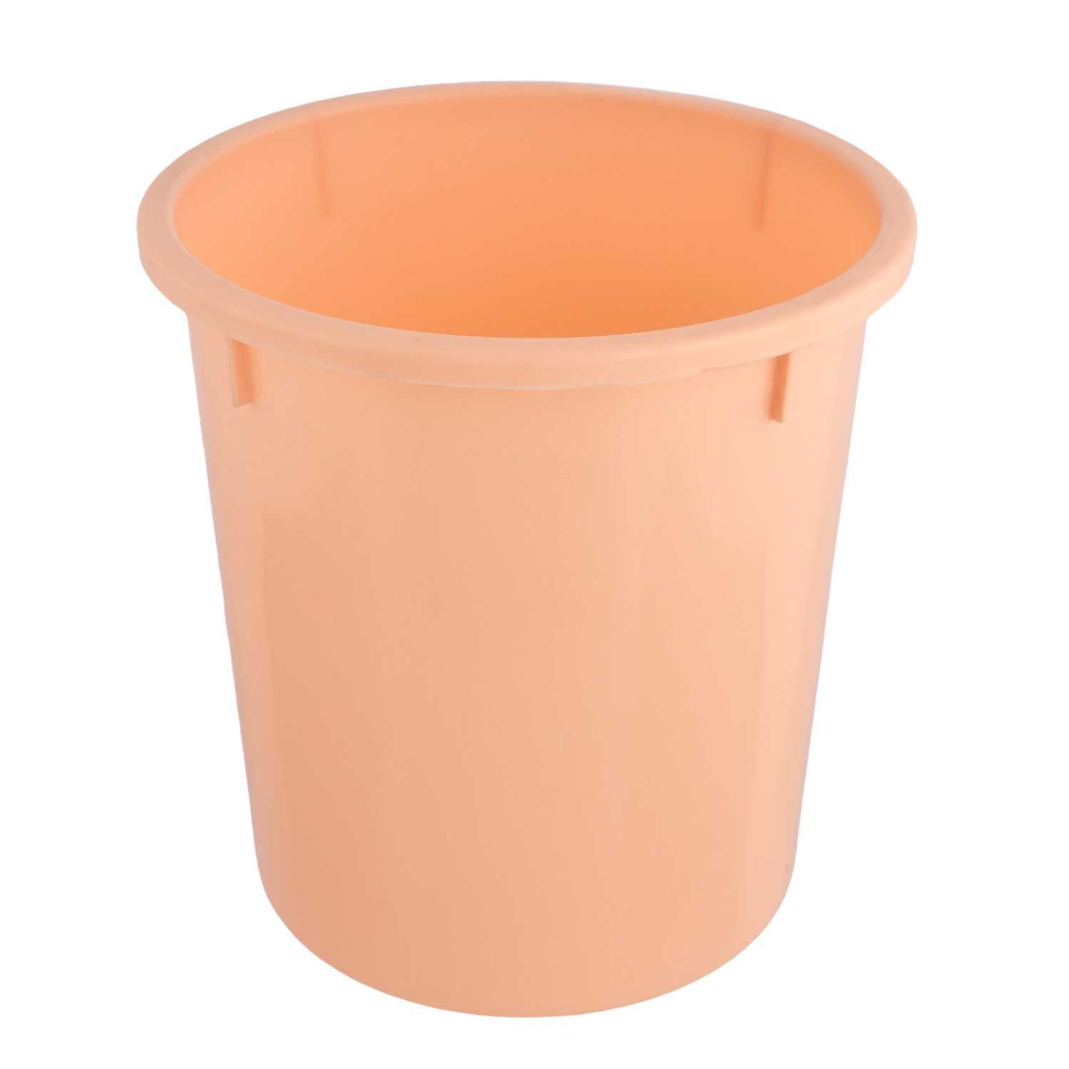 Kuber Industries Dustbin | Open Dustbin | Plastic Garbage Dustbin | Dustbin for Kitchen | Dustbin for Bathroom | Office Dustbin | Plain Sada Dustbin | 5 LTR | Peach