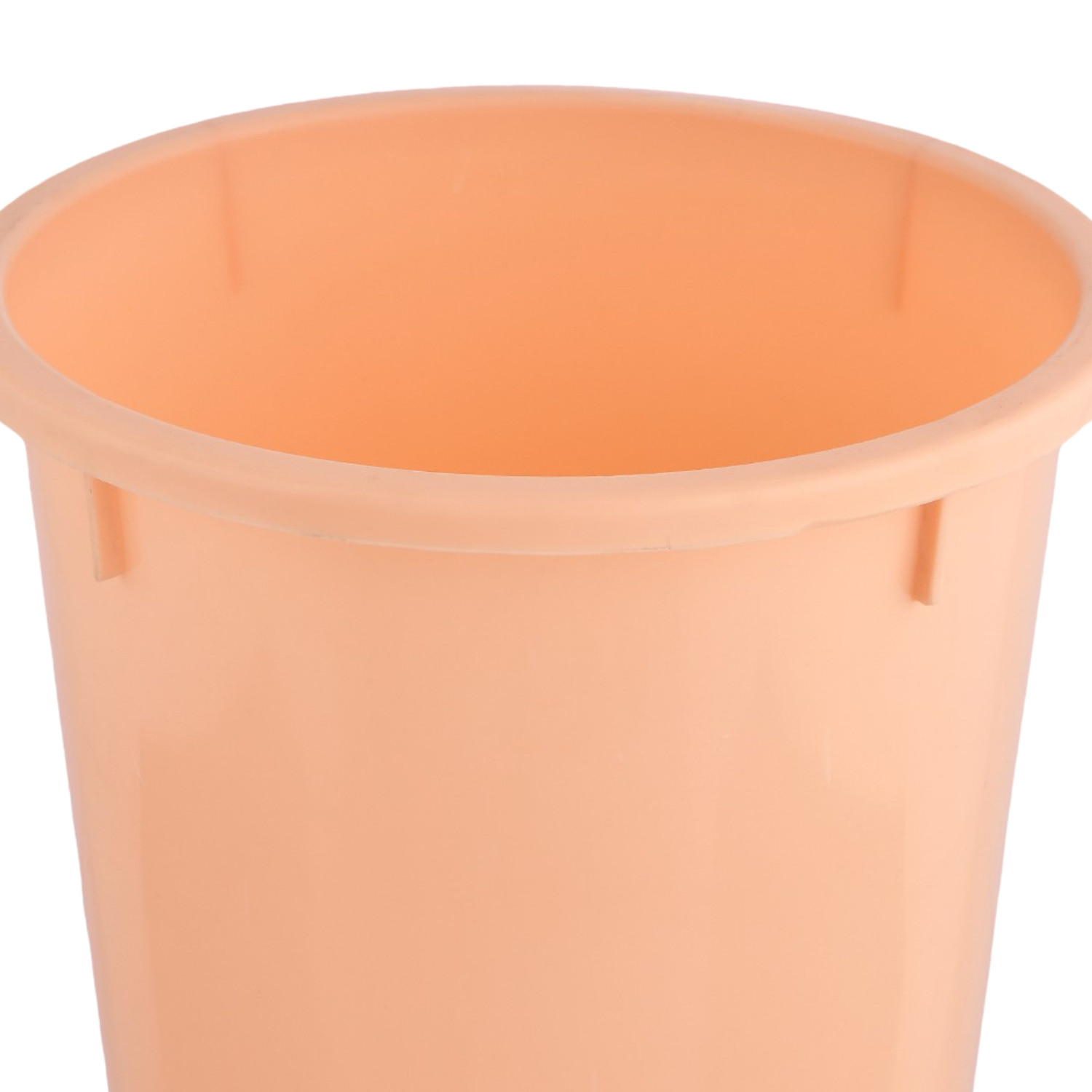 Kuber Industries Dustbin | Open Dustbin | Plastic Garbage Dustbin | Dustbin for Kitchen | Dustbin for Bathroom | Office Dustbin | Plain Sada Dustbin | 5 LTR | Peach