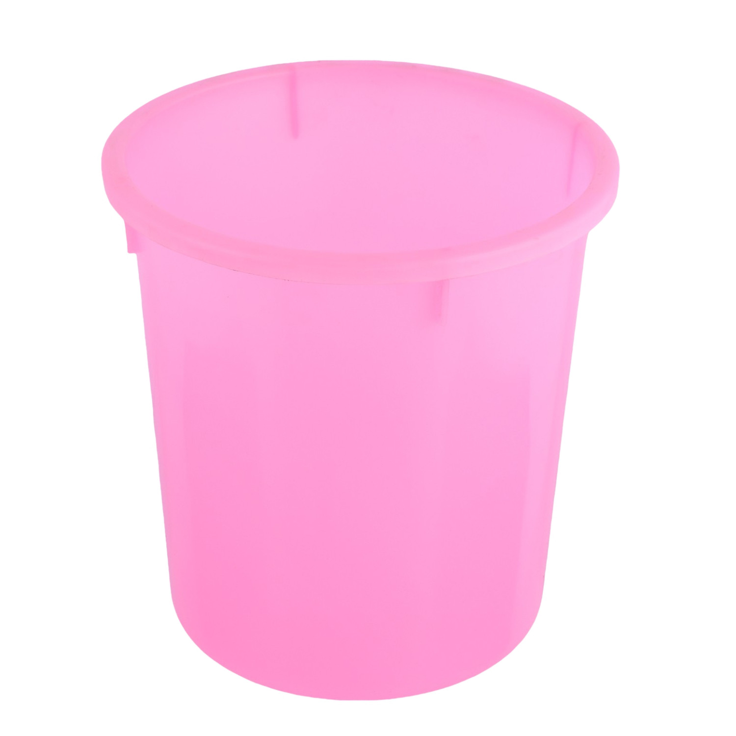 Kuber Industries Dustbin | Open Dustbin | Plastic Garbage Dustbin | Dustbin for Kitchen | Dustbin for Bathroom | Office Dustbin | Plain Sada Dustbin | 5 LTR | Pink