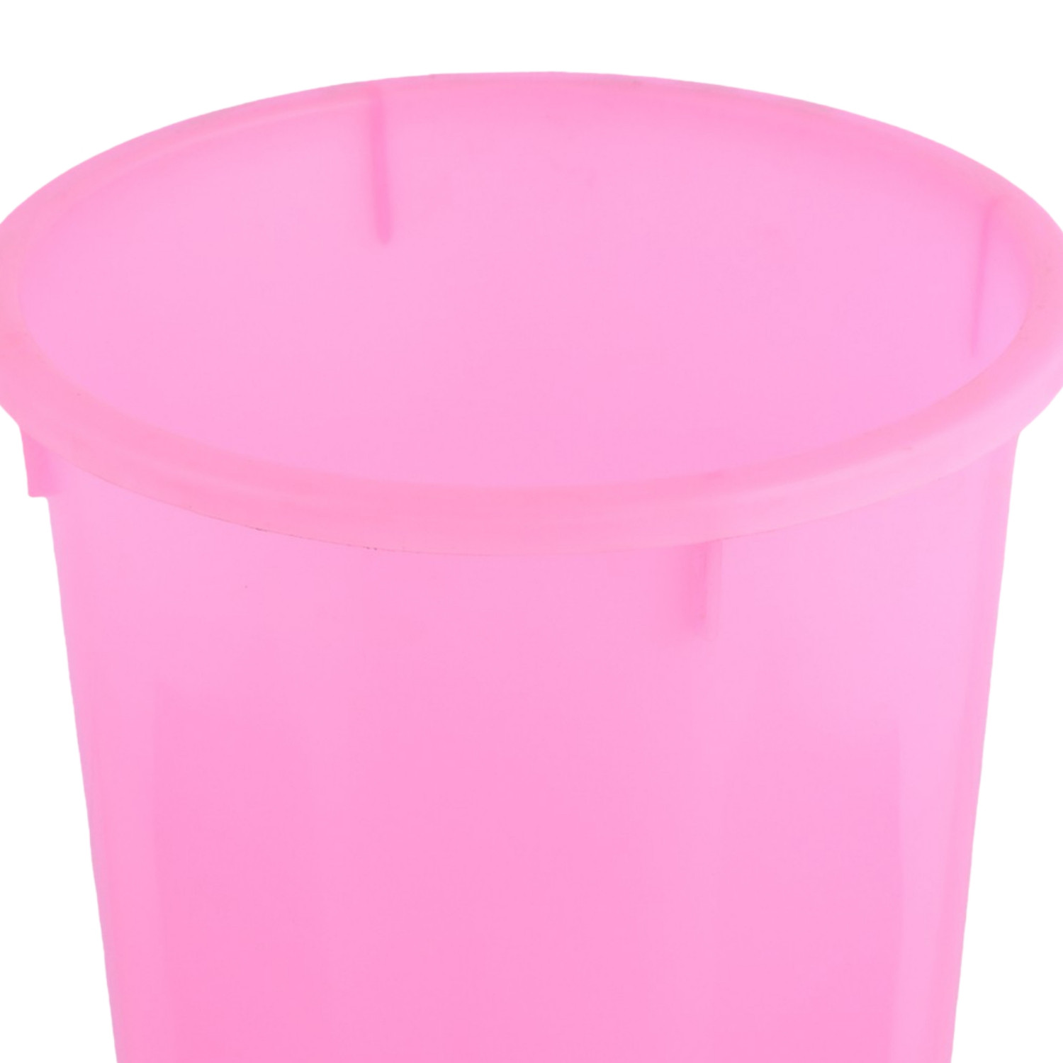 Kuber Industries Dustbin | Open Dustbin | Plastic Garbage Dustbin | Dustbin for Kitchen | Dustbin for Bathroom | Office Dustbin | Plain Sada Dustbin | 5 LTR | Pink