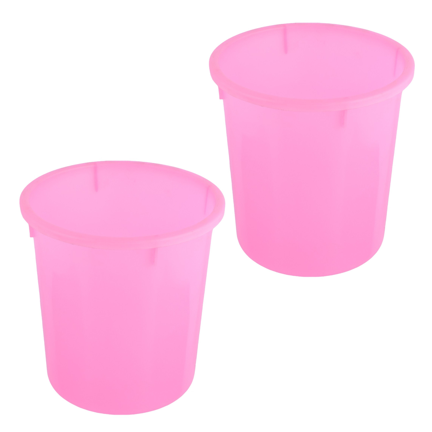 Kuber Industries Dustbin | Open Dustbin | Plastic Garbage Dustbin | Dustbin for Kitchen | Dustbin for Bathroom | Office Dustbin | Plain Sada Dustbin | 5 LTR | Pink