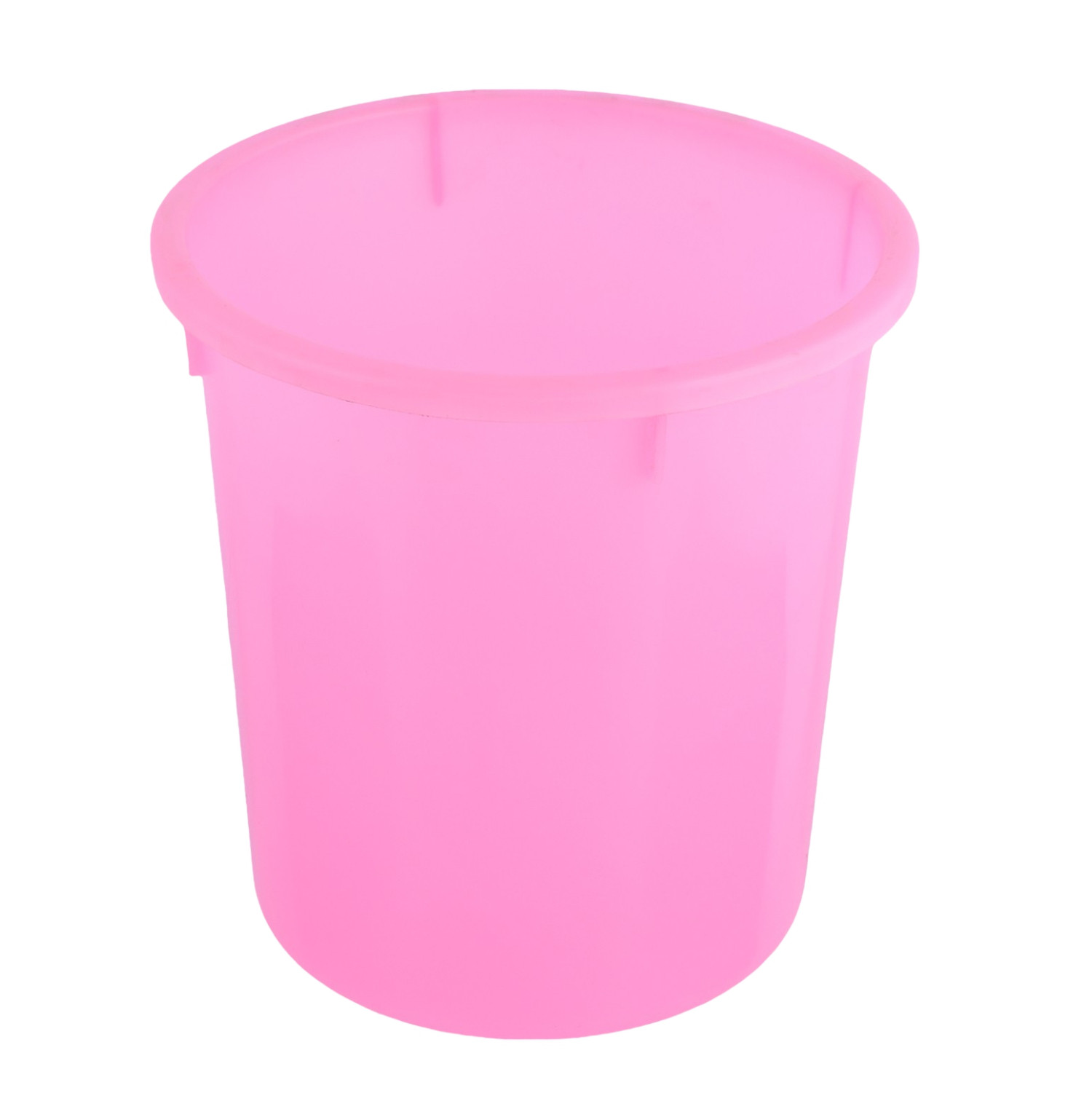 Kuber Industries Dustbin | Open Dustbin | Plastic Garbage Dustbin | Dustbin for Kitchen | Dustbin for Bathroom | Office Dustbin | Plain Sada Dustbin | 7 LTR | Pink