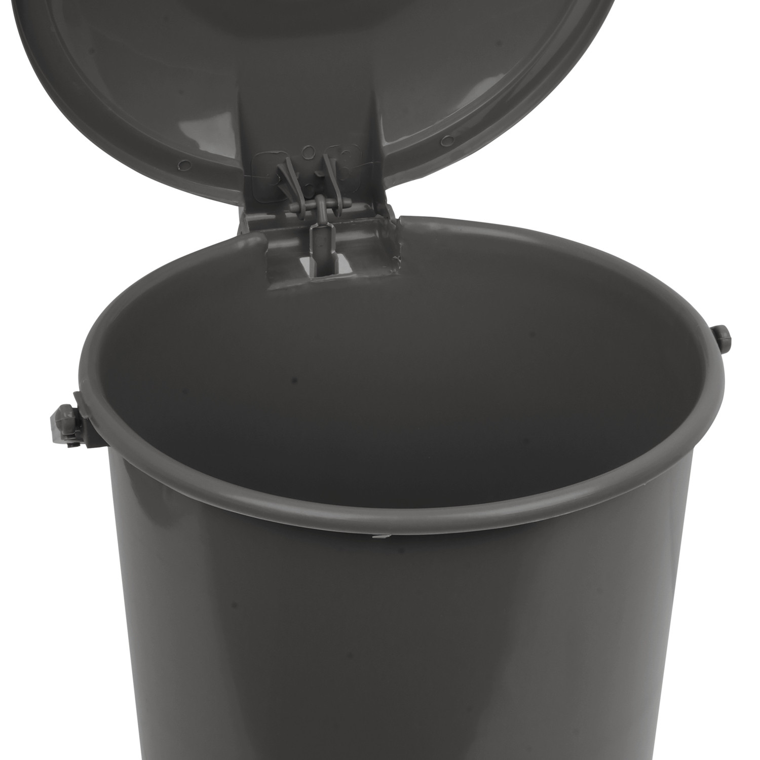 Kuber Industries Dustbin  Plastic Swinging Lid Dustbin  Pedal Dustbin with Lid  Dustbin for Kitchen  Wet  Dry Waste Pedal Dustbins  Trash Can  10 LTR  Gray