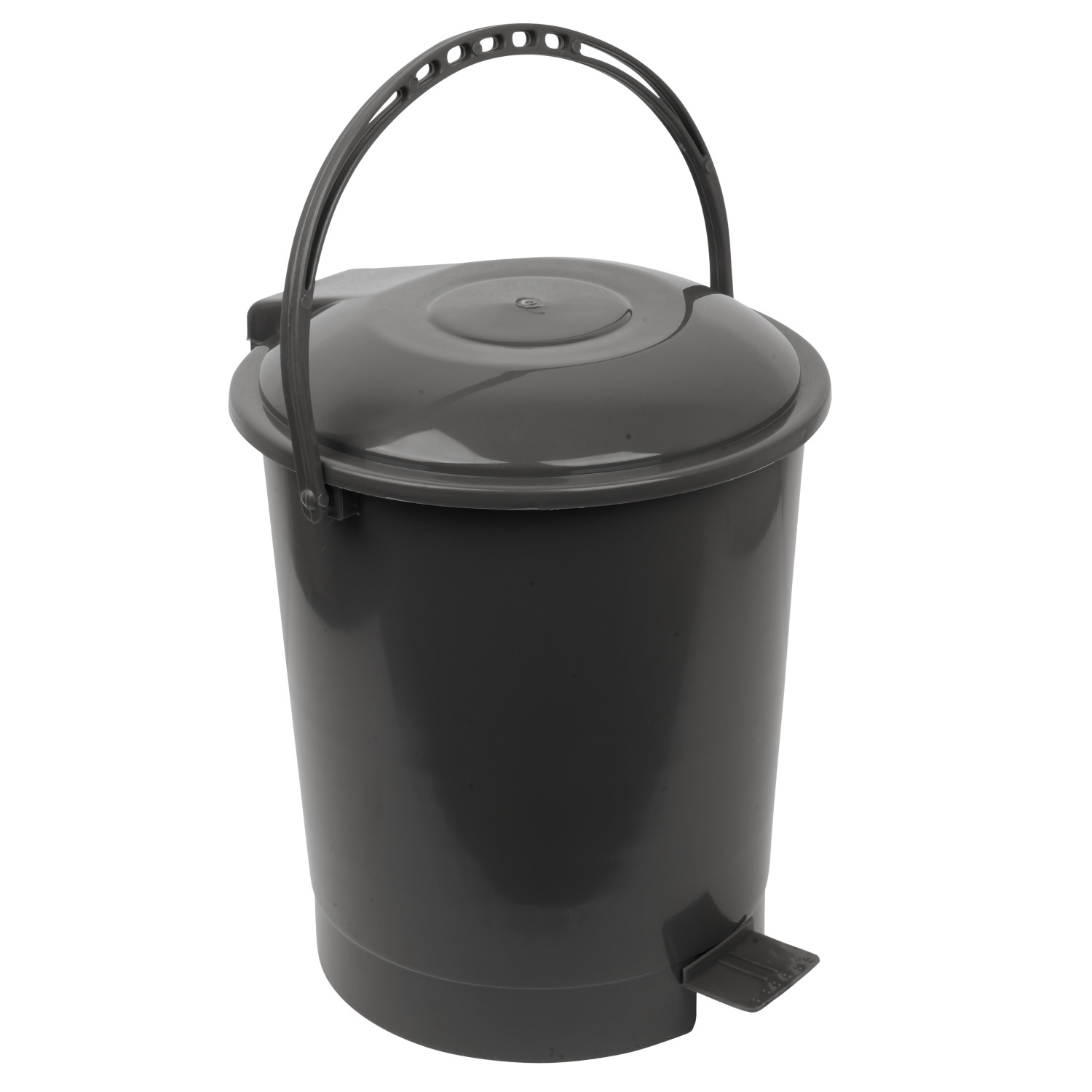Kuber Industries Dustbin  Plastic Swinging Lid Dustbin  Pedal Dustbin with Lid  Dustbin for Kitchen  Wet  Dry Waste Pedal Dustbins  Trash Can  10 LTR  Gray