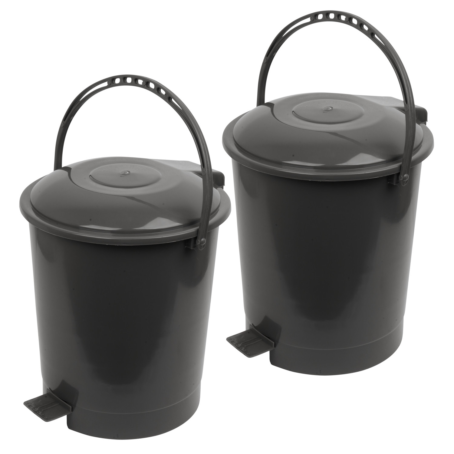 Kuber Industries Dustbin | Plastic Swinging Lid Dustbin | Pedal Dustbin with Lid | Dustbin for Kitchen | Wet & Dry Waste Pedal Dustbins | Trash Can | 10 LTR | Gray
