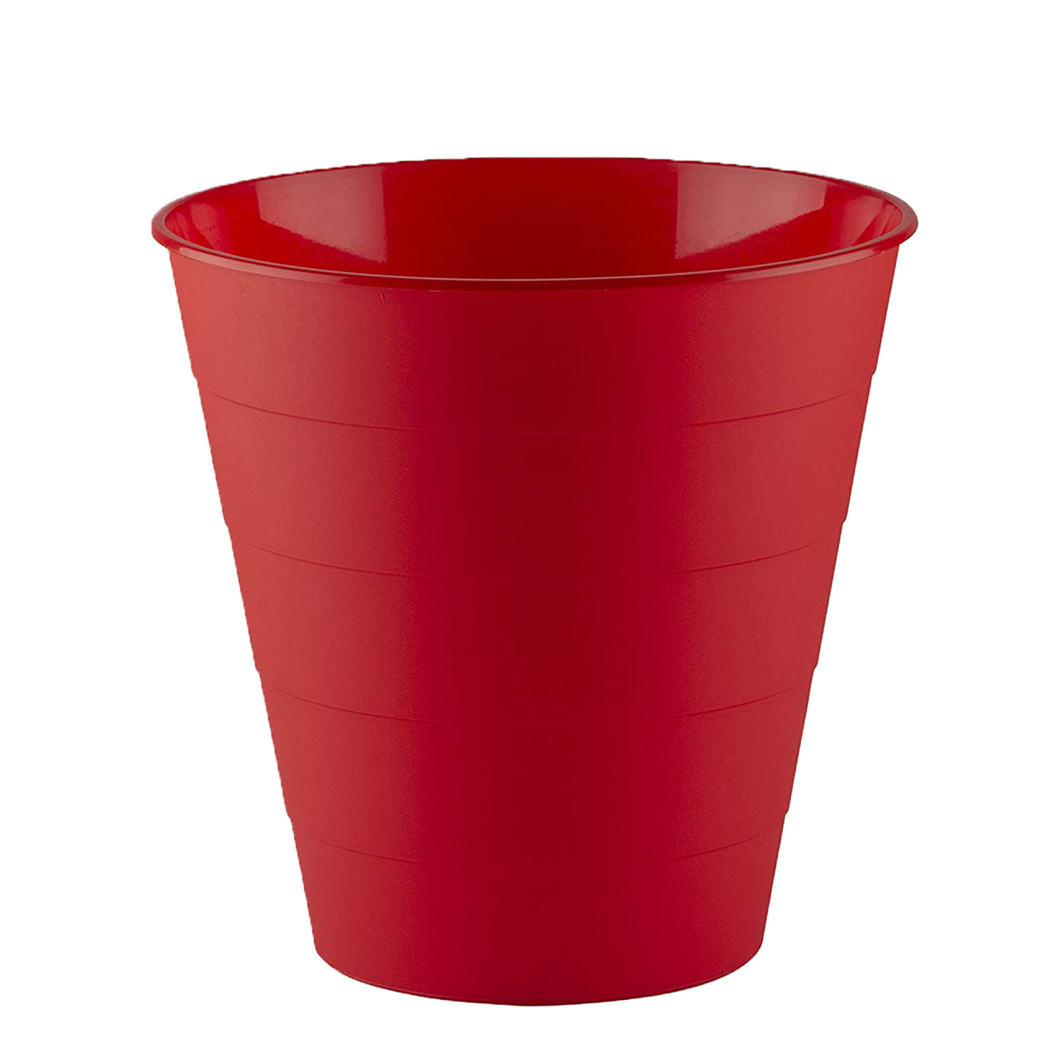 Kuber Industries Dustbin|Plastic Dustbin|Dustbins for Kitchen|Dustbin For Bedroom,Hall|Dustbin For office|8 Litre Dustbin (Red)