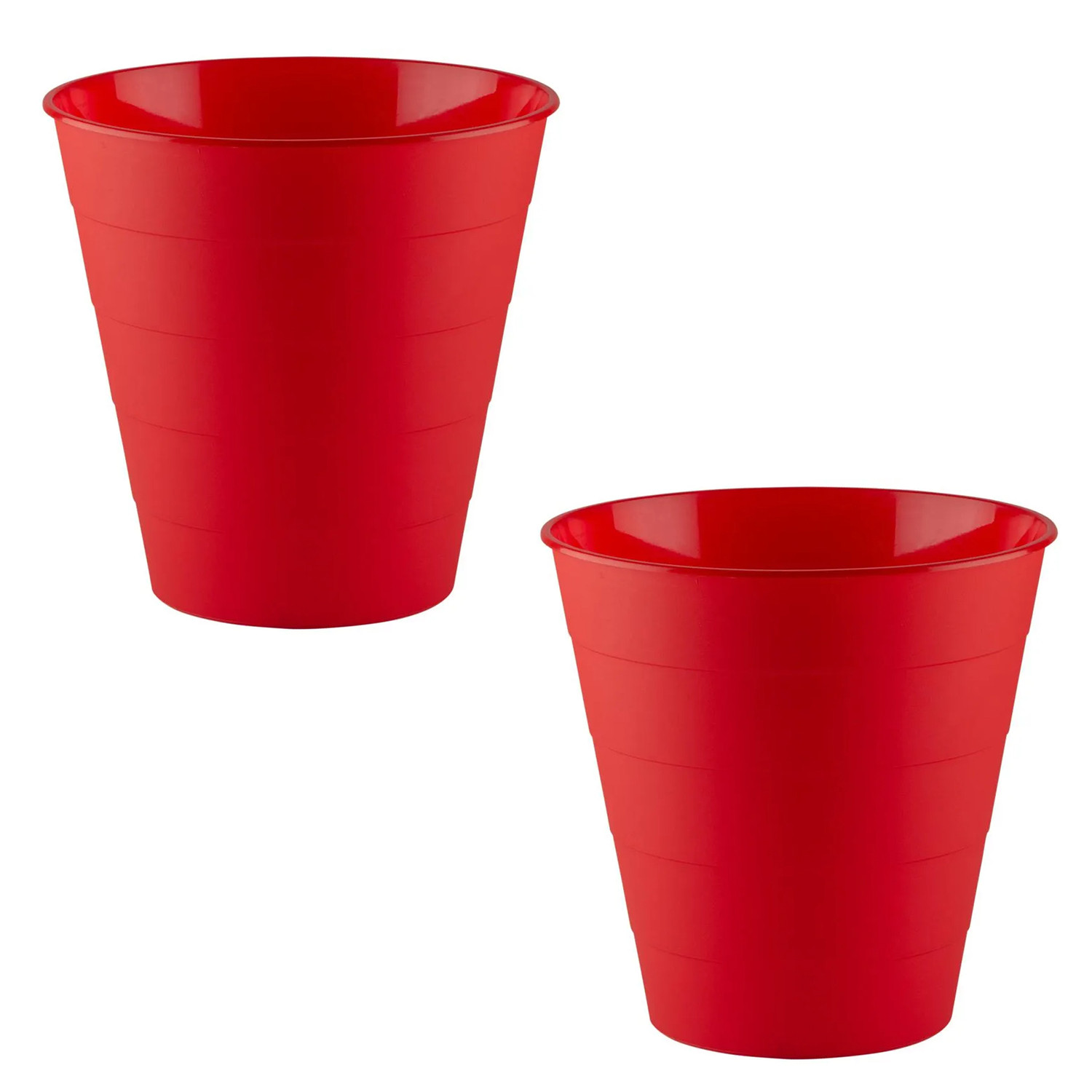 Kuber Industries Dustbin|Plastic Dustbin|Dustbins for Kitchen|Dustbin For Bedroom,Hall|Dustbin For office|8 Litre Dustbin (Red)