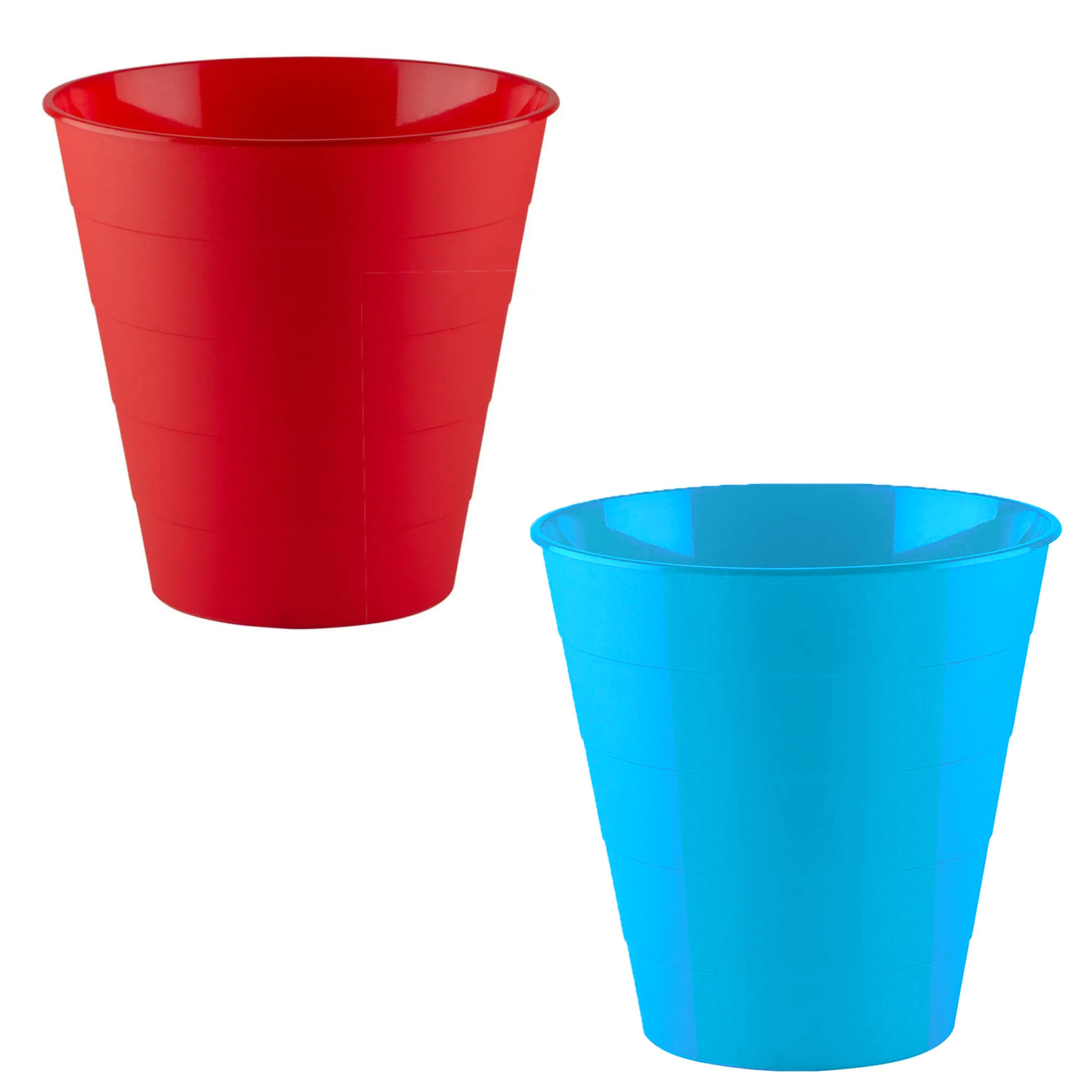 Kuber Industries Dustbin|Plastic Dustbin|Dustbins for Kitchen|Dustbin For Bedroom,Hall|Dustbin For office|8 Litre Dustbin|Pack of 2 (Multicolor)