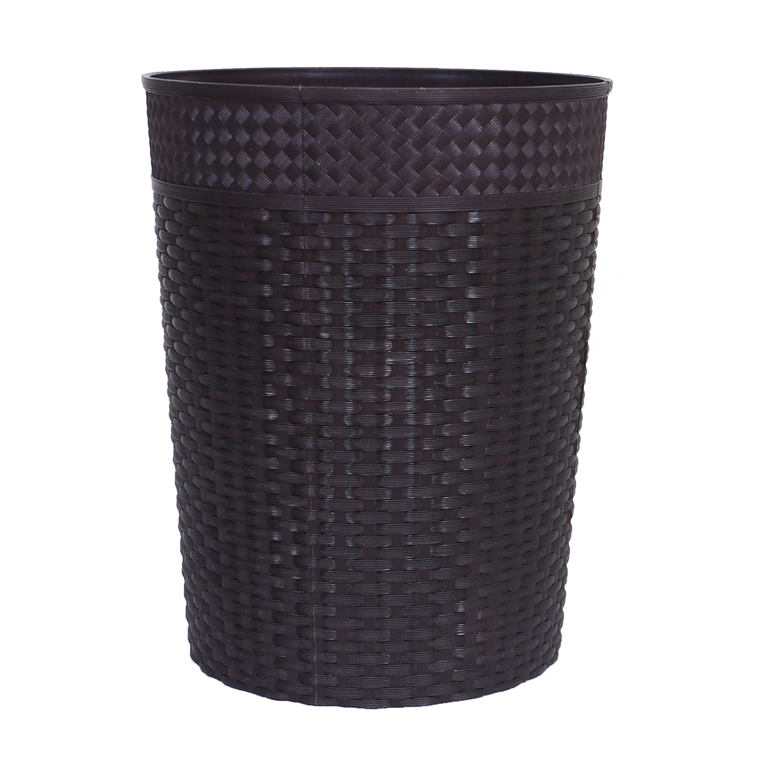 Kuber Industries Dustbin|Plastic Dustbin|Dustbins for Kitchen|Dustbin For Bedroom,Hall|Dustbin For office|10 Litre Dustbin (Brown)