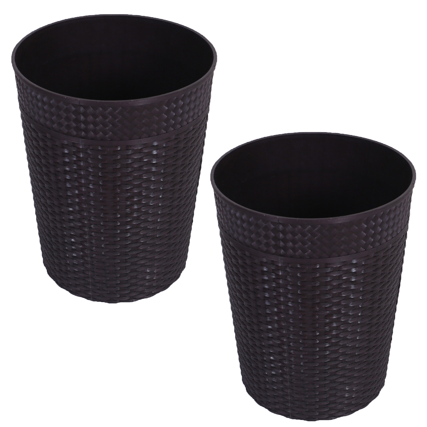 Kuber Industries Dustbin|Plastic Dustbin|Dustbins for Kitchen|Dustbin For Bedroom,Hall|Dustbin For office|10 Litre Dustbin (Brown)