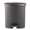 Kuber Industries Dustbin|Plastic Pedal Dustbin|Kitchen Inner Bucket Waste Paper Bin|Dustbin For Bedroom|Dustbin For office|12 Litre Dustbin (Grey)