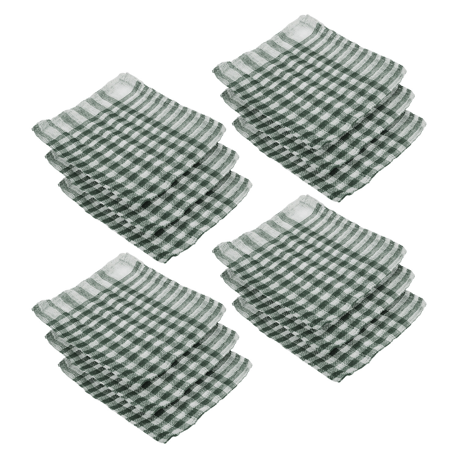 Kuber Industries Duster | Wet Dry Cleaning Napkin | Cotton Kitchen Duster | 300 GSM Kitchen Cleaning Clothes | Pocha For Kitchen | Car | Desk | Fan | 101 | Green