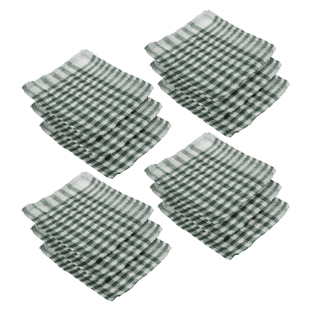 Kuber Industries Duster | Wet Dry Cleaning Napkin | Cotton Kitchen Duster | 300 GSM Kitchen Cleaning Clothes | Pocha For Kitchen | Car | Desk | Fan | 101 | Green