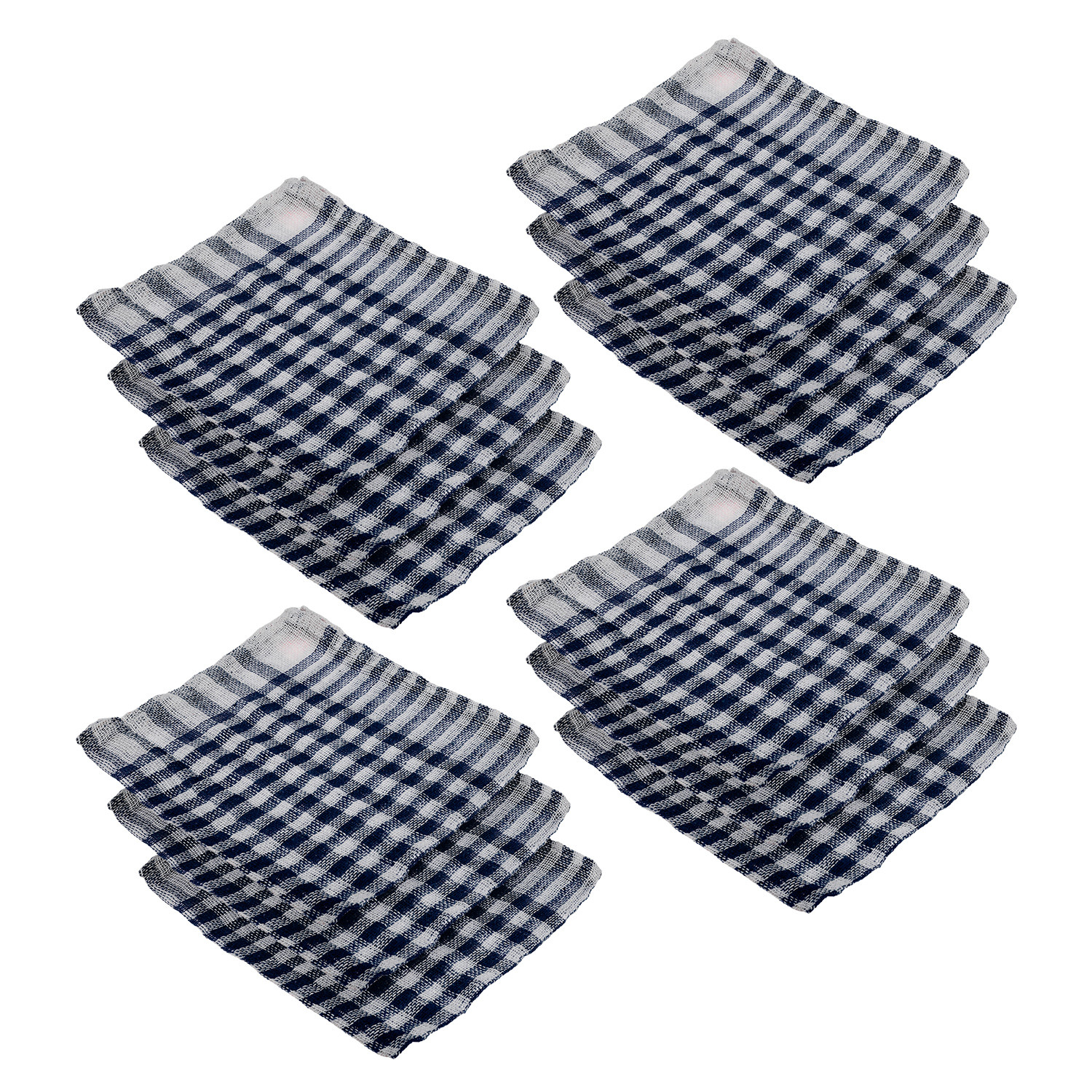 Kuber Industries Duster | Wet Dry Cleaning Napkin | Cotton Kitchen Duster | 300 GSM Kitchen Cleaning Clothes | Pocha For Kitchen | Car | Desk | Fan | 101 | Blue