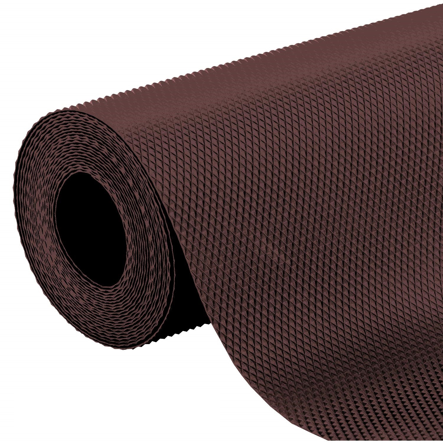 Kuber Industries Duty Diamond/Dots Shelf Liners, Non-Slip Drawer Liner Cabinet Pad Refrigerator Mat No Odor for Home and Kitchen-45X1000 cm (10 Mtr,Brown)-KUBMRT11937