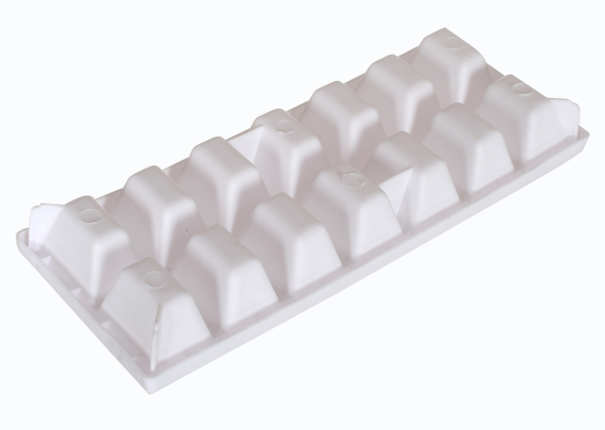 Kuber Industries Easy Release Ice Cube Tray Set - Durable Plastic Stackable Easy Twist 14 Cube Trays-(White)
