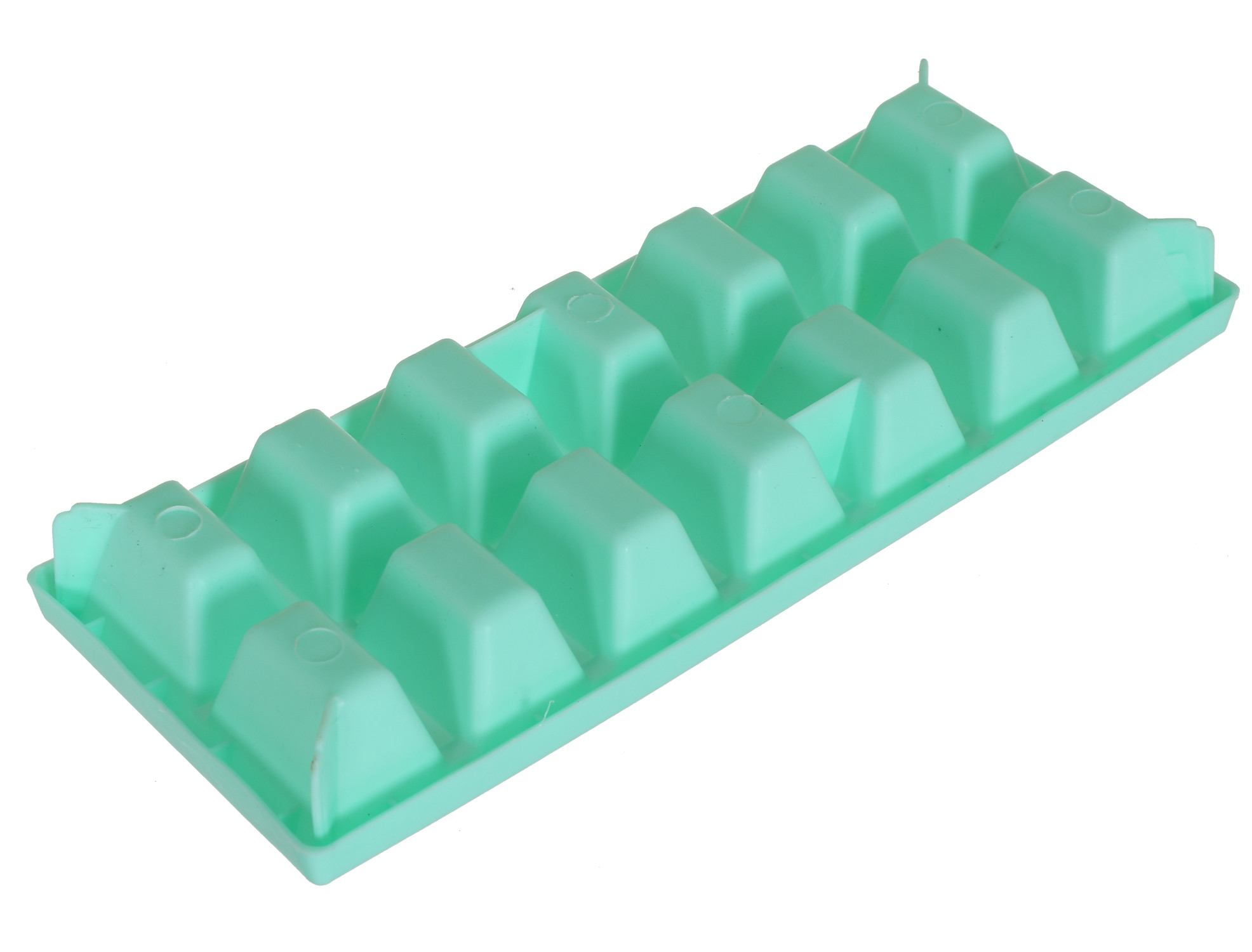 Kuber Industries Easy Release Ice Cube Tray Set - Durable Plastic Stackable Easy Twist 14 Cube Trays-(Green)