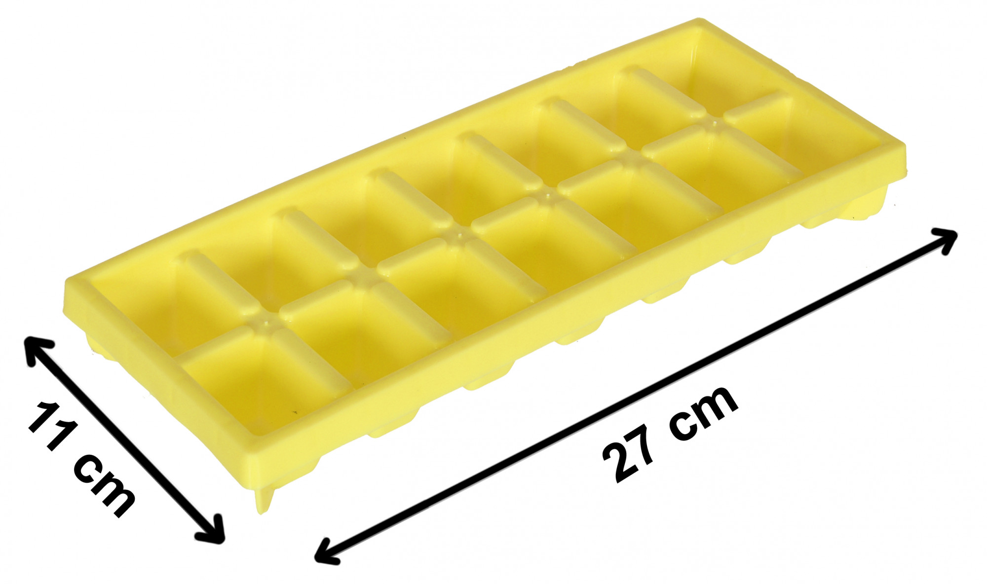 Kuber Industries Easy Release Ice Cube Tray Set - Durable Plastic Stackable Easy Twist 14 Cube Trays- Pack of 4 (Green & Yellow)