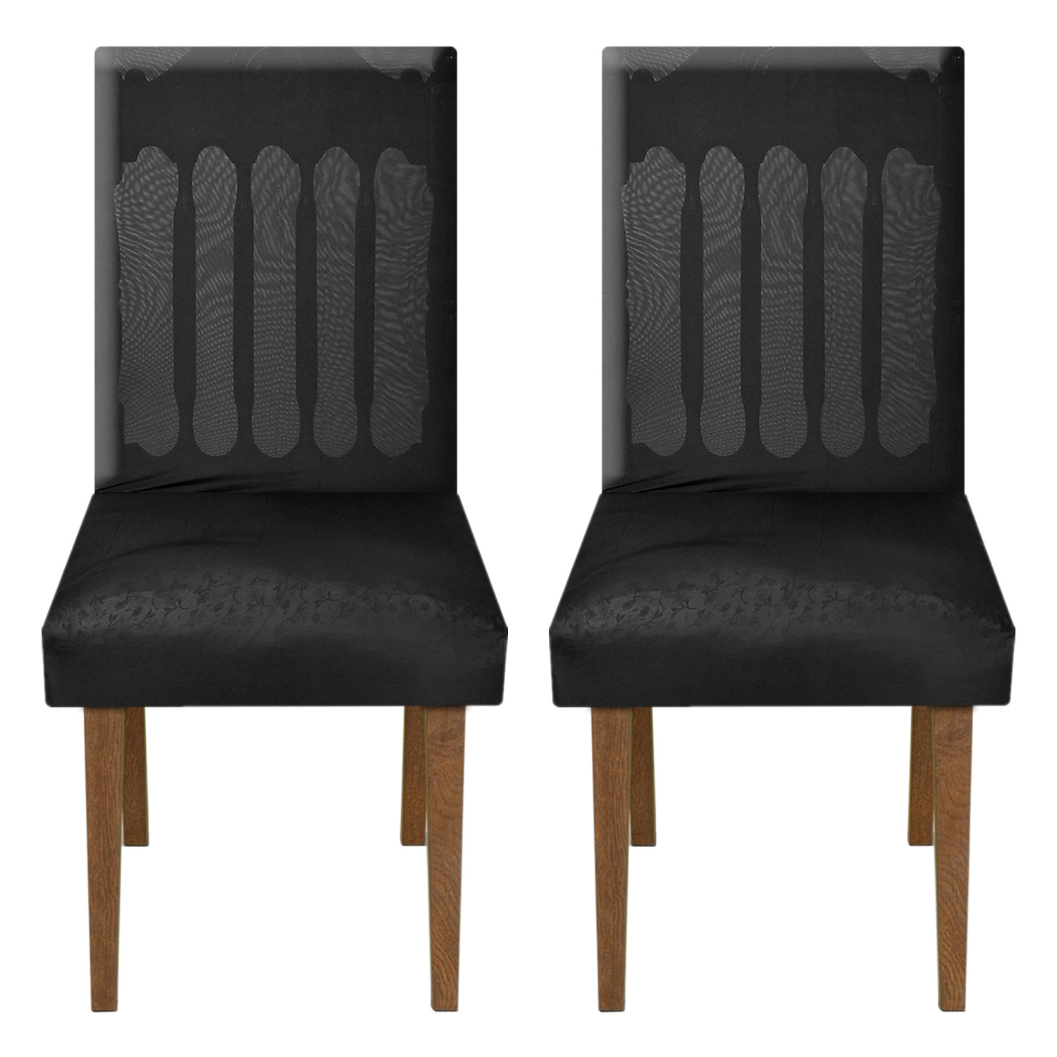 Kuber Industries Elastic Stretchable Polyster Chair Cover For Home, Office, Hotels, Wedding Banquet (Black)