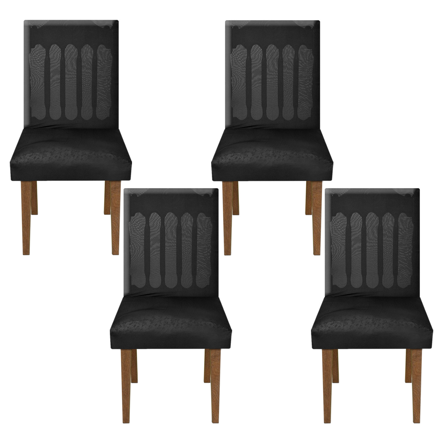 Kuber Industries Elastic Stretchable Polyster Chair Cover For Home, Office, Hotels, Wedding Banquet (Black)